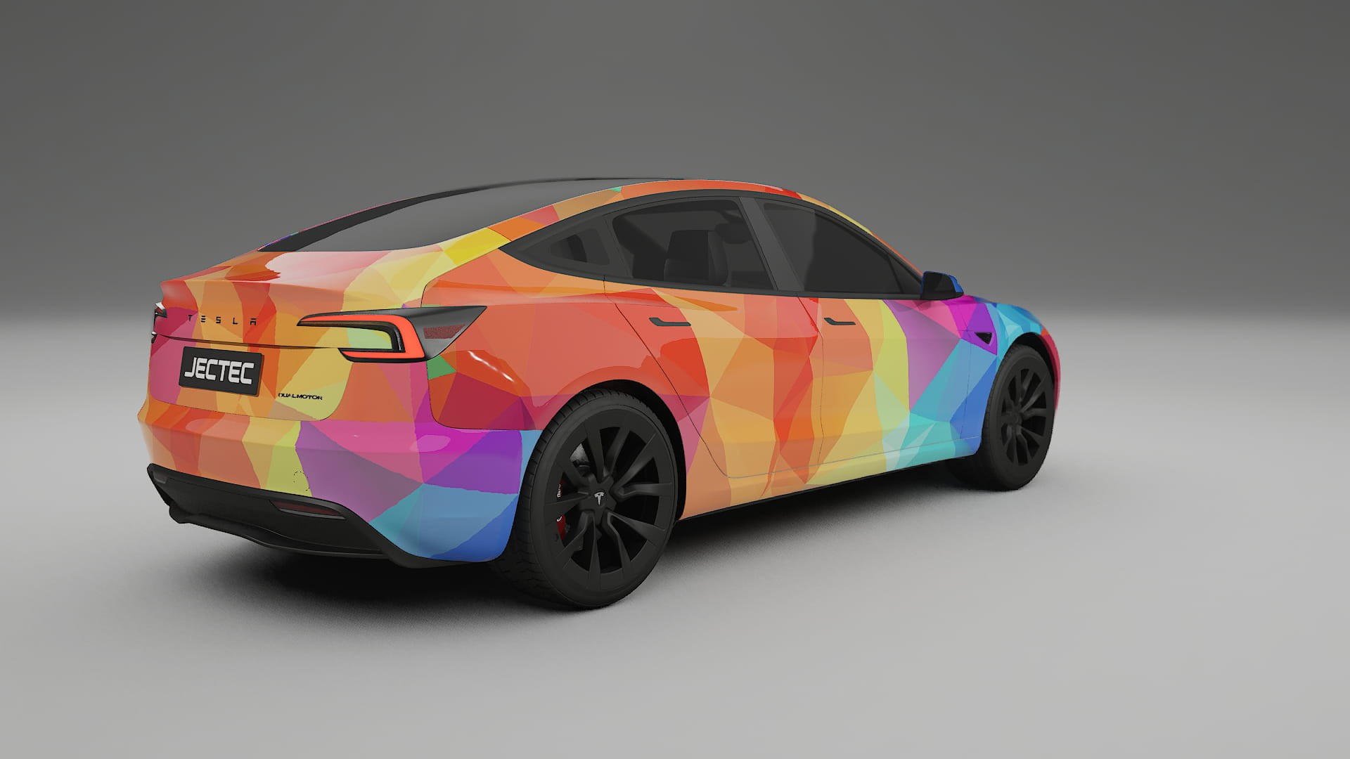 Tesla Model 3 Highland VECTOR VIBE – Designad Wrap PPF-sats i utskrivbar polyuretanfilm