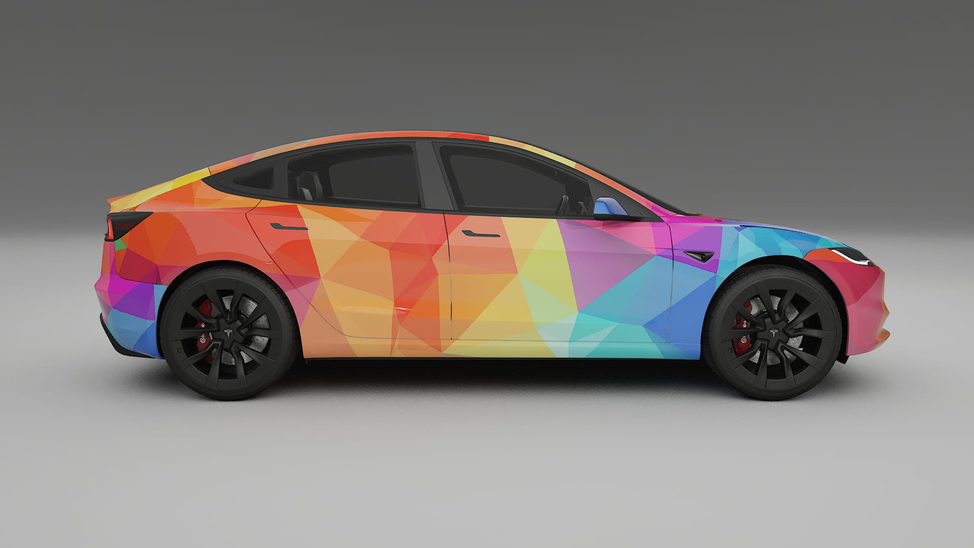 Tesla Model 3 Highland VECTOR VIBE – Designad Wrap PPF-sats i utskrivbar polyuretanfilm