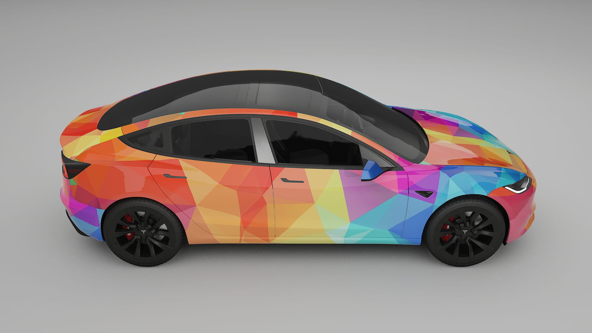 Tesla Model 3 Highland VECTOR VIBE – Designad Wrap PPF-sats i utskrivbar polyuretanfilm