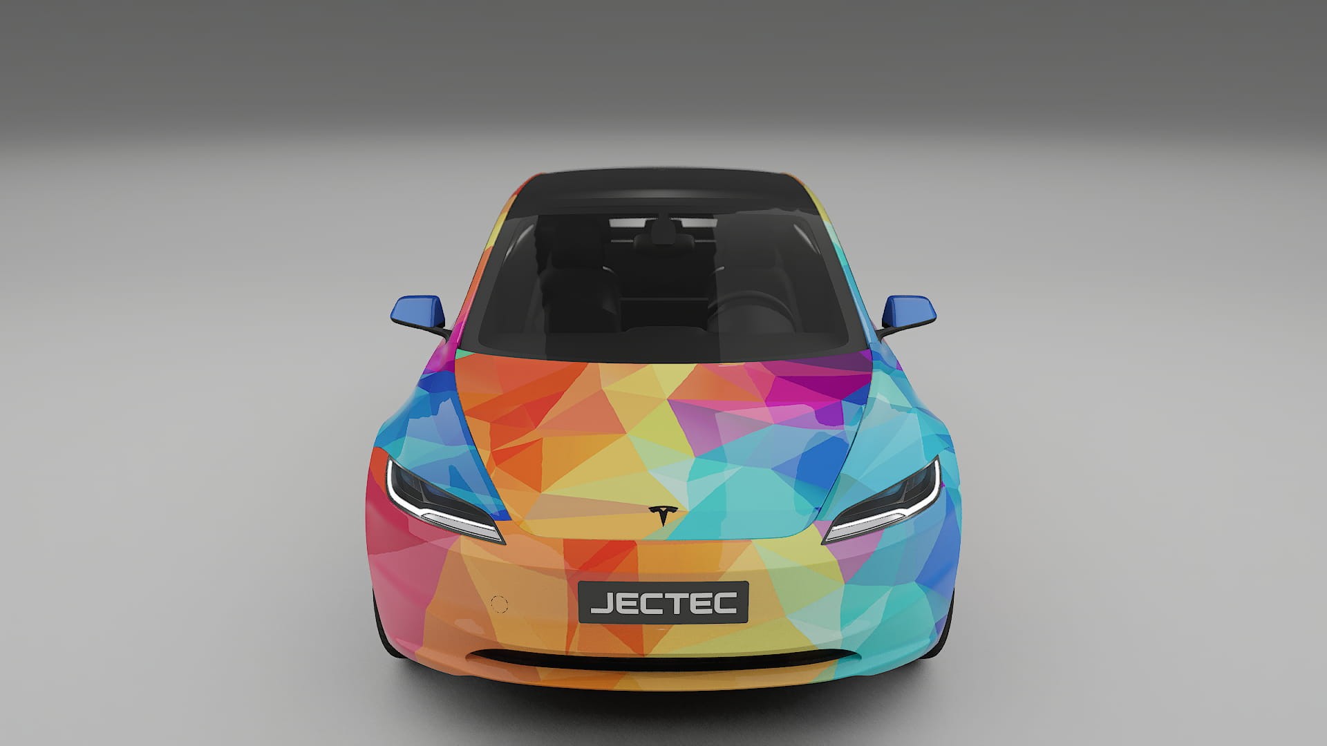 Tesla Model 3 Highland VECTOR VIBE – Designad Wrap PPF-sats i utskrivbar polyuretanfilm