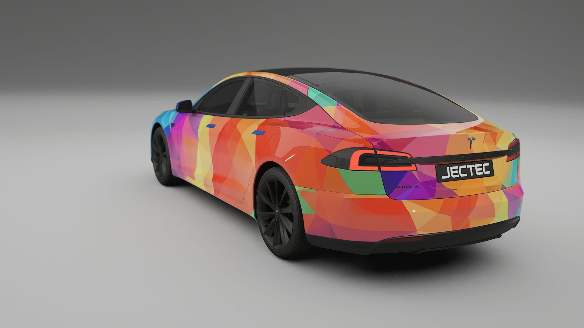 Tesla Model-S VECTOR VIBE – Designad Wrap PPF-sats i utskrivbar polyuretanfilm