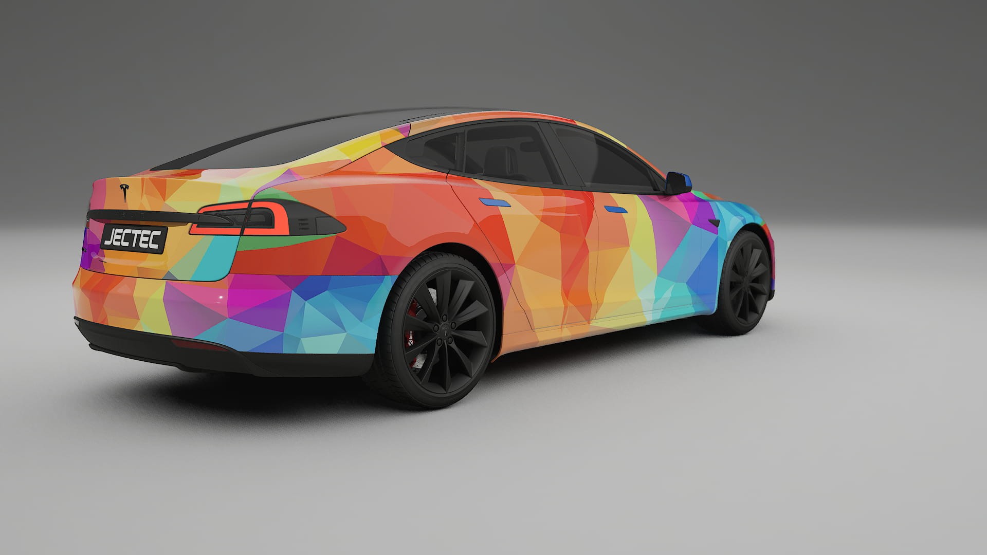 Tesla Model-S VECTOR VIBE – Designad Wrap PPF-sats i utskrivbar polyuretanfilm