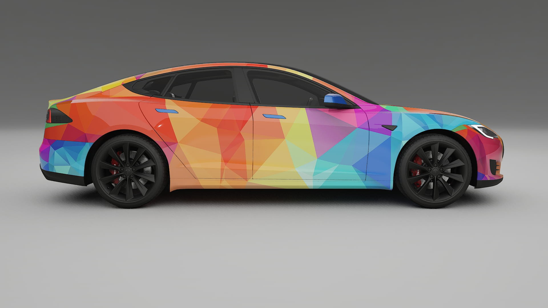 Tesla Model-S VECTOR VIBE – Designad Wrap PPF-sats i utskrivbar polyuretanfilm