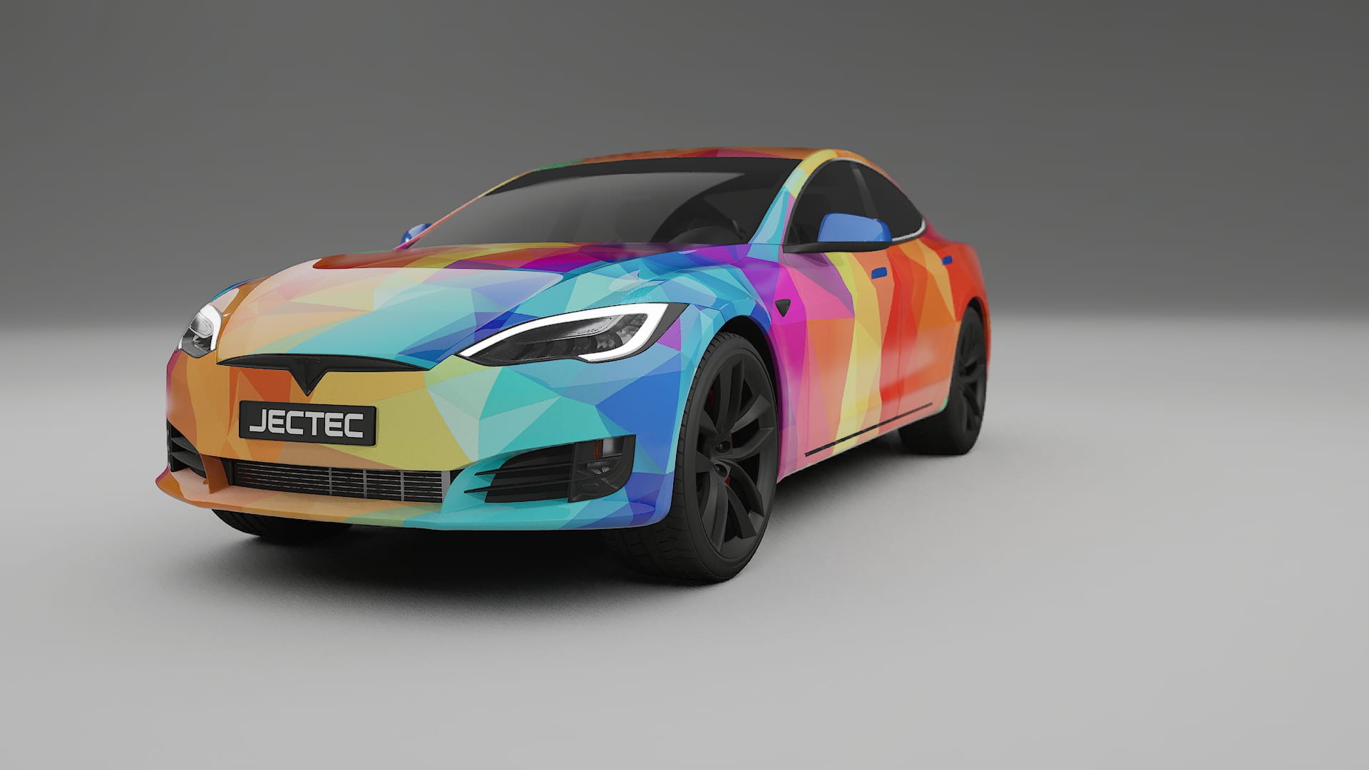 Tesla Model-S Refresh VECTOR VIBE – Designad Wrap PPF-sats i utskrivbar polyuretanfilm
