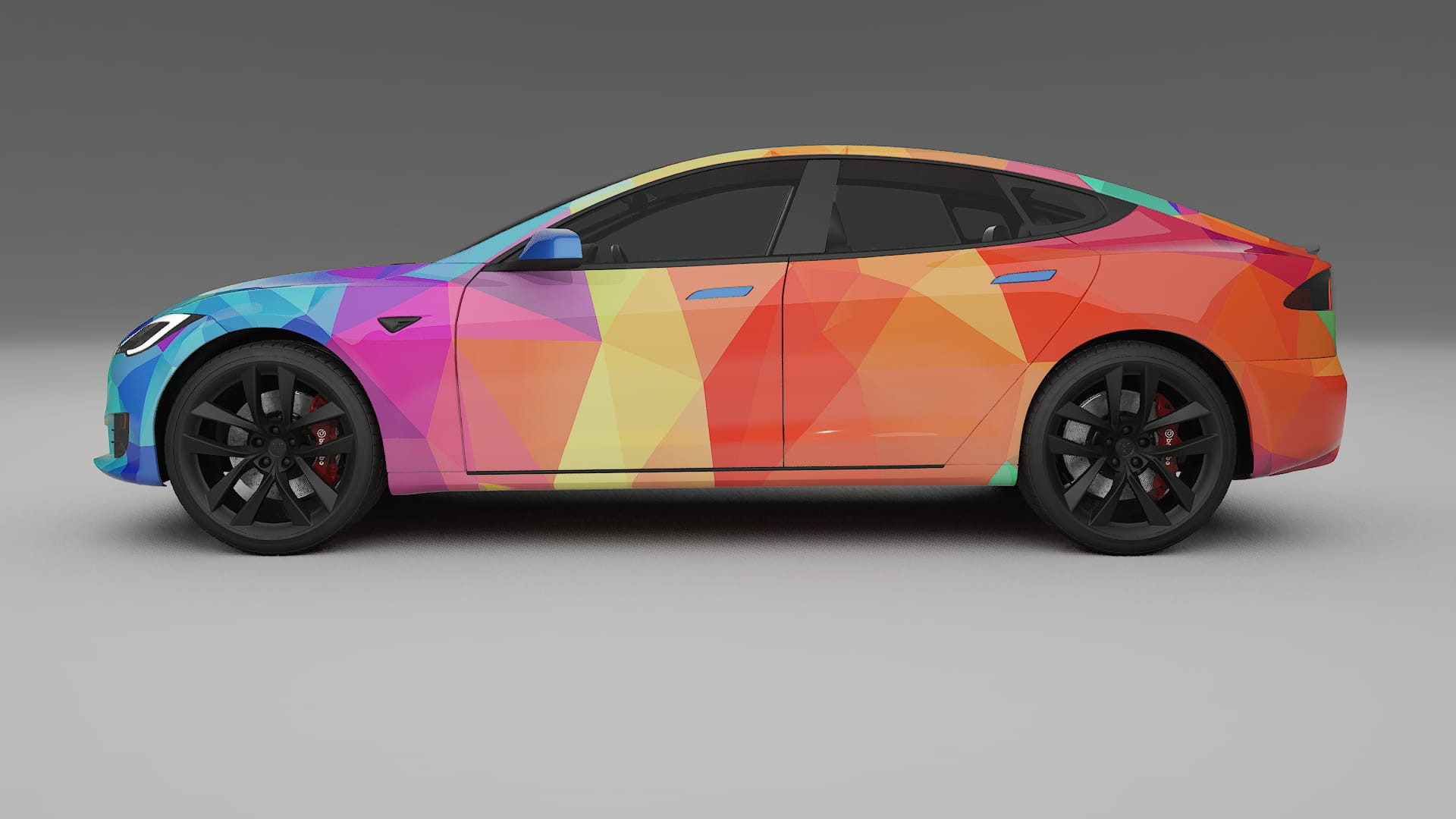 Tesla Model-S Refresh VECTOR VIBE – Designad Wrap PPF-sats i utskrivbar polyuretanfilm