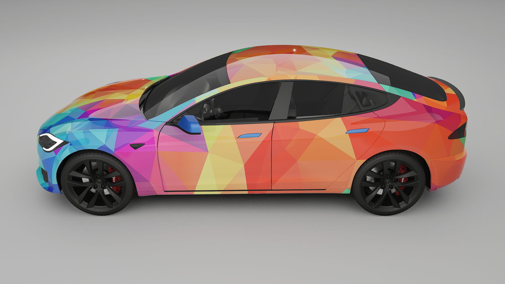 Tesla Model-S Refresh VECTOR VIBE – Designad Wrap PPF-sats i utskrivbar polyuretanfilm