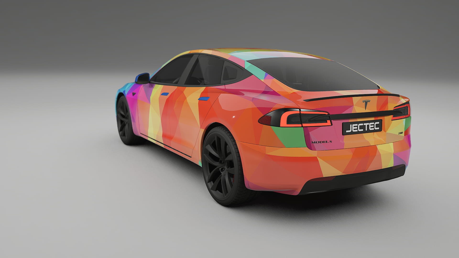 Tesla Model-S Refresh VECTOR VIBE – Designad Wrap PPF-sats i utskrivbar polyuretanfilm