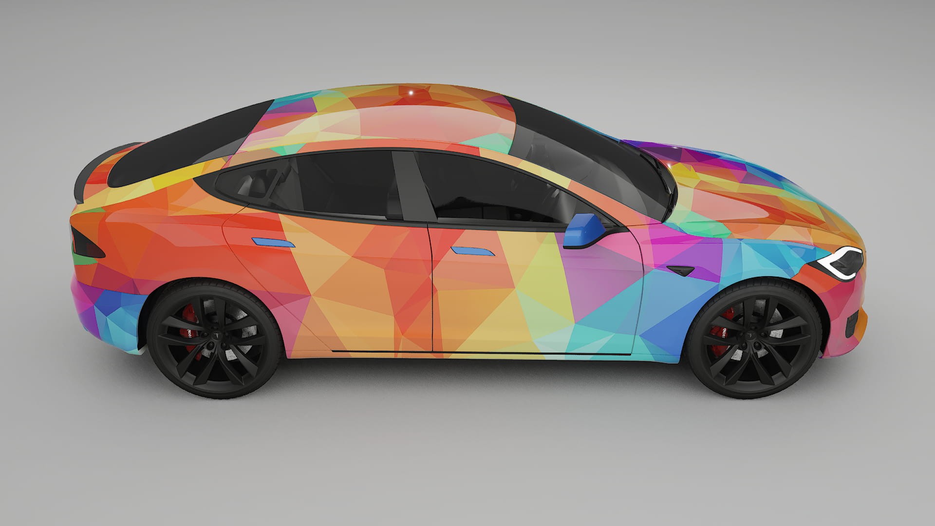 Tesla Model-S Refresh VECTOR VIBE – Designad Wrap PPF-sats i utskrivbar polyuretanfilm