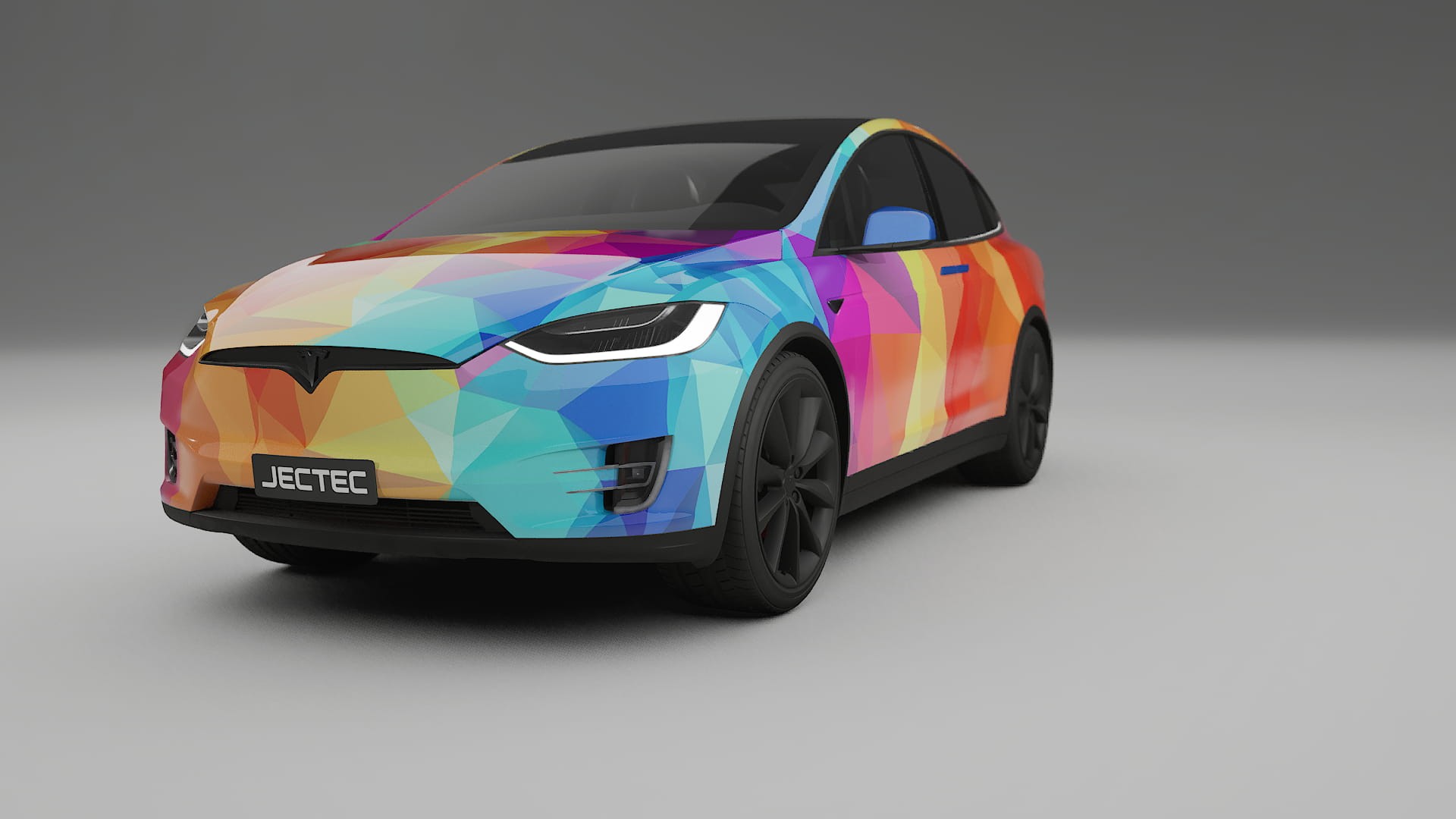 Tesla Model X VECTOR VIBE – Designad Wrap PPF-sats i utskrivbar polyuretanfilm