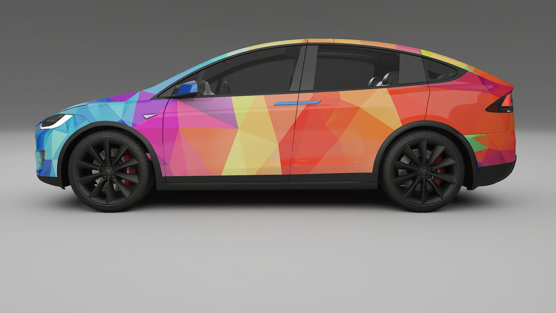 Tesla Model X VECTOR VIBE – Designad Wrap PPF-sats i utskrivbar polyuretanfilm