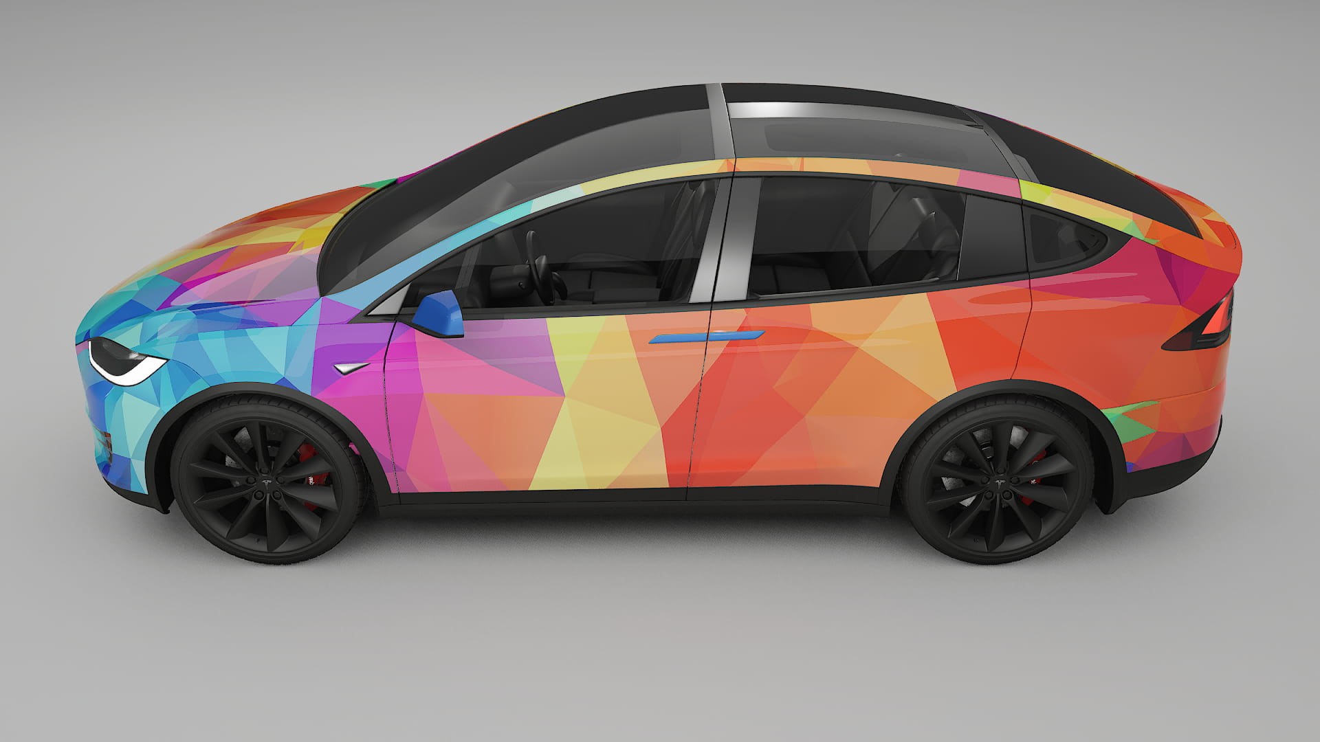 Tesla Model X VECTOR VIBE – Designad Wrap PPF-sats i utskrivbar polyuretanfilm