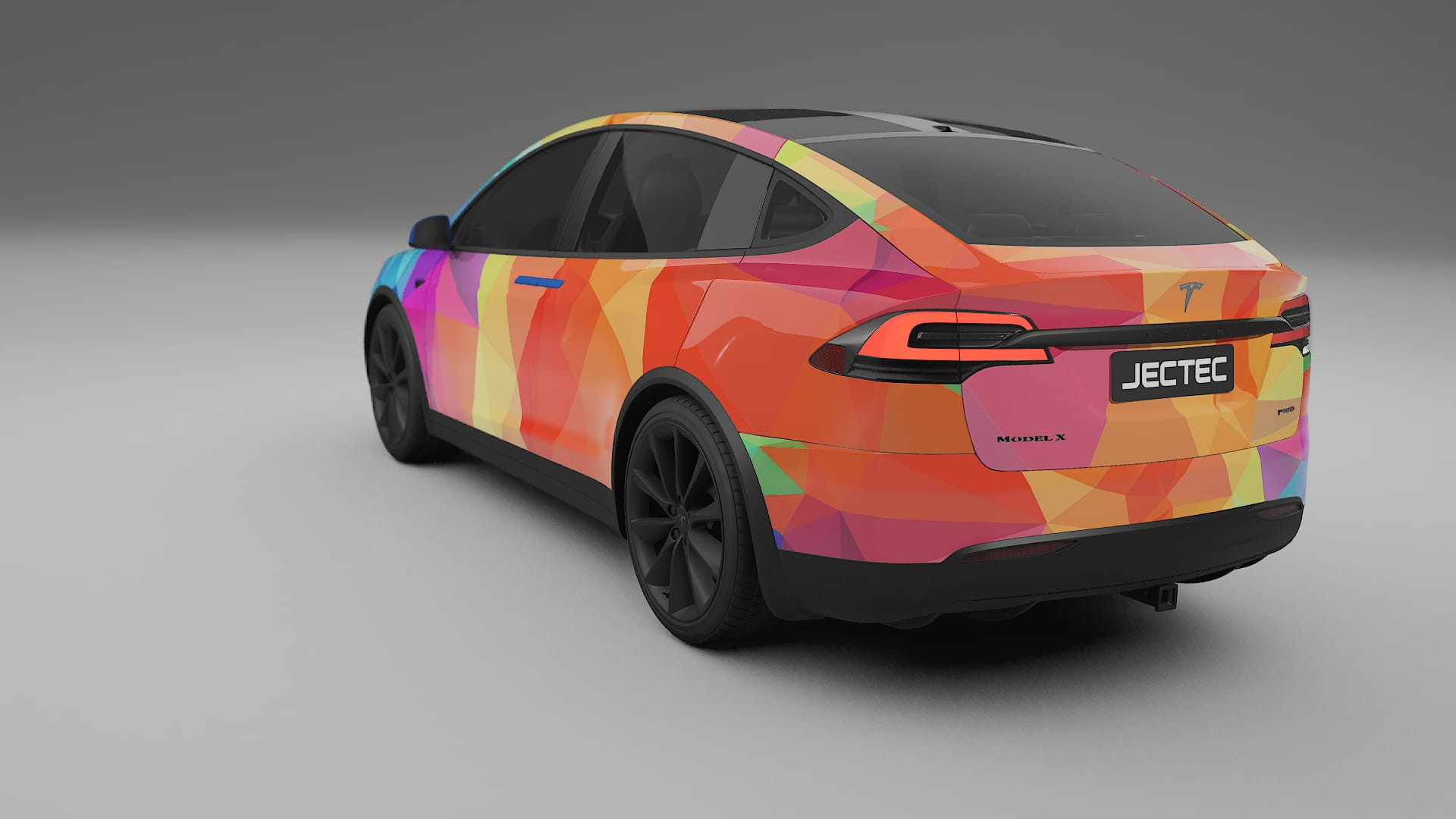 Tesla Model X VECTOR VIBE – Designad Wrap PPF-sats i utskrivbar polyuretanfilm