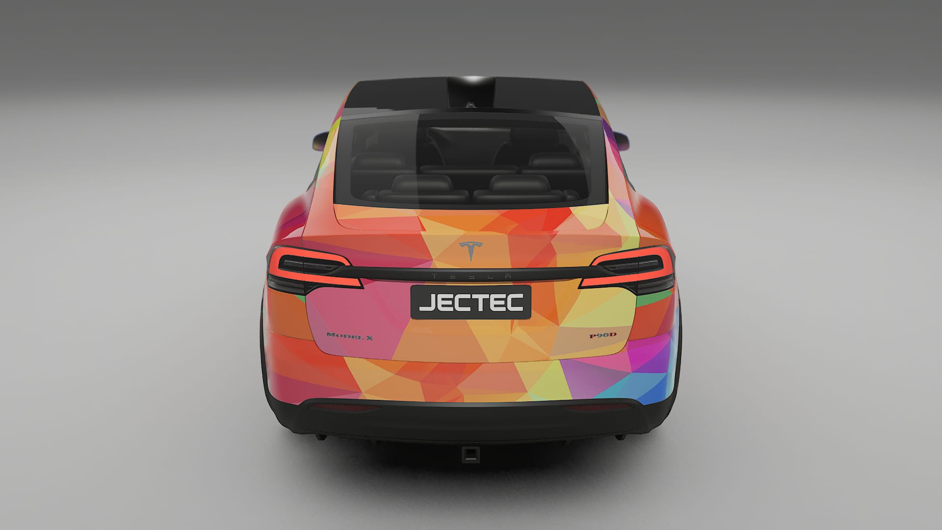 Tesla Model X VECTOR VIBE – Designad Wrap PPF-sats i utskrivbar polyuretanfilm