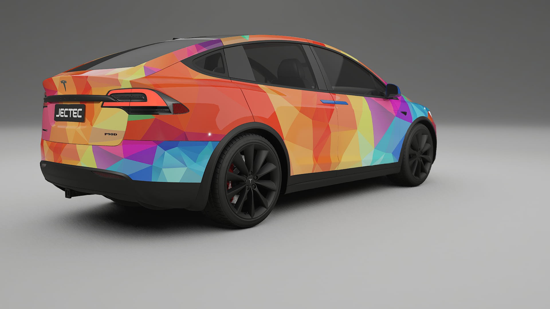 Tesla Model X VECTOR VIBE – Designad Wrap PPF-sats i utskrivbar polyuretanfilm