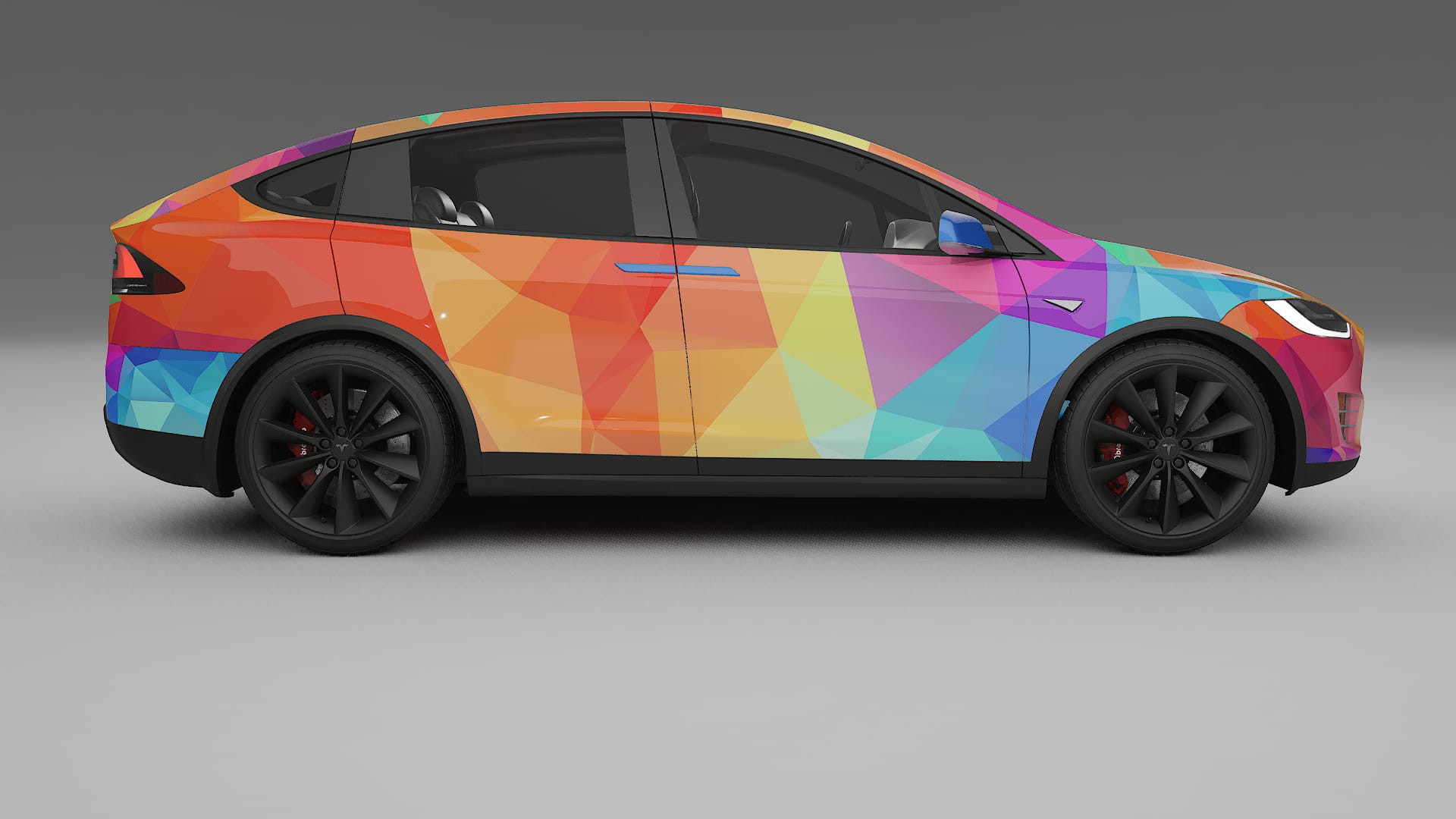 Tesla Model X VECTOR VIBE – Designad Wrap PPF-sats i utskrivbar polyuretanfilm