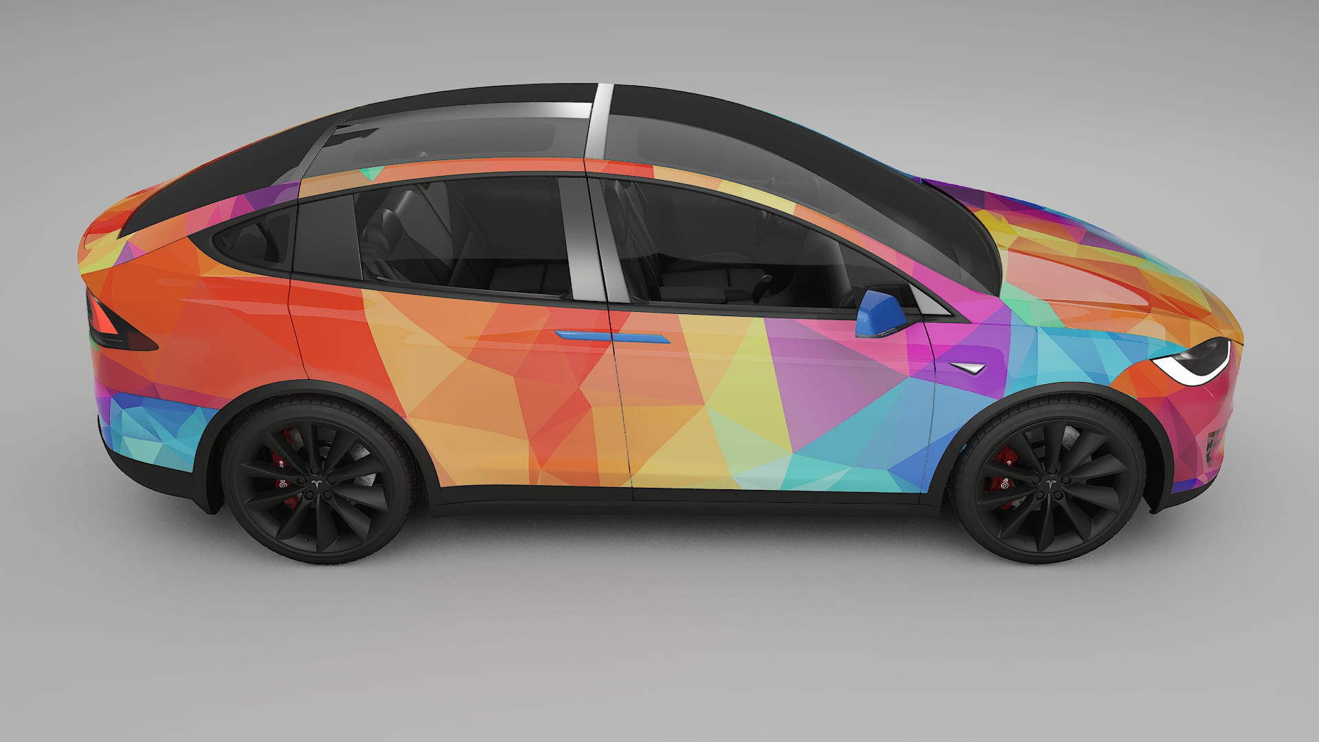 Tesla Model X VECTOR VIBE – Designad Wrap PPF-sats i utskrivbar polyuretanfilm