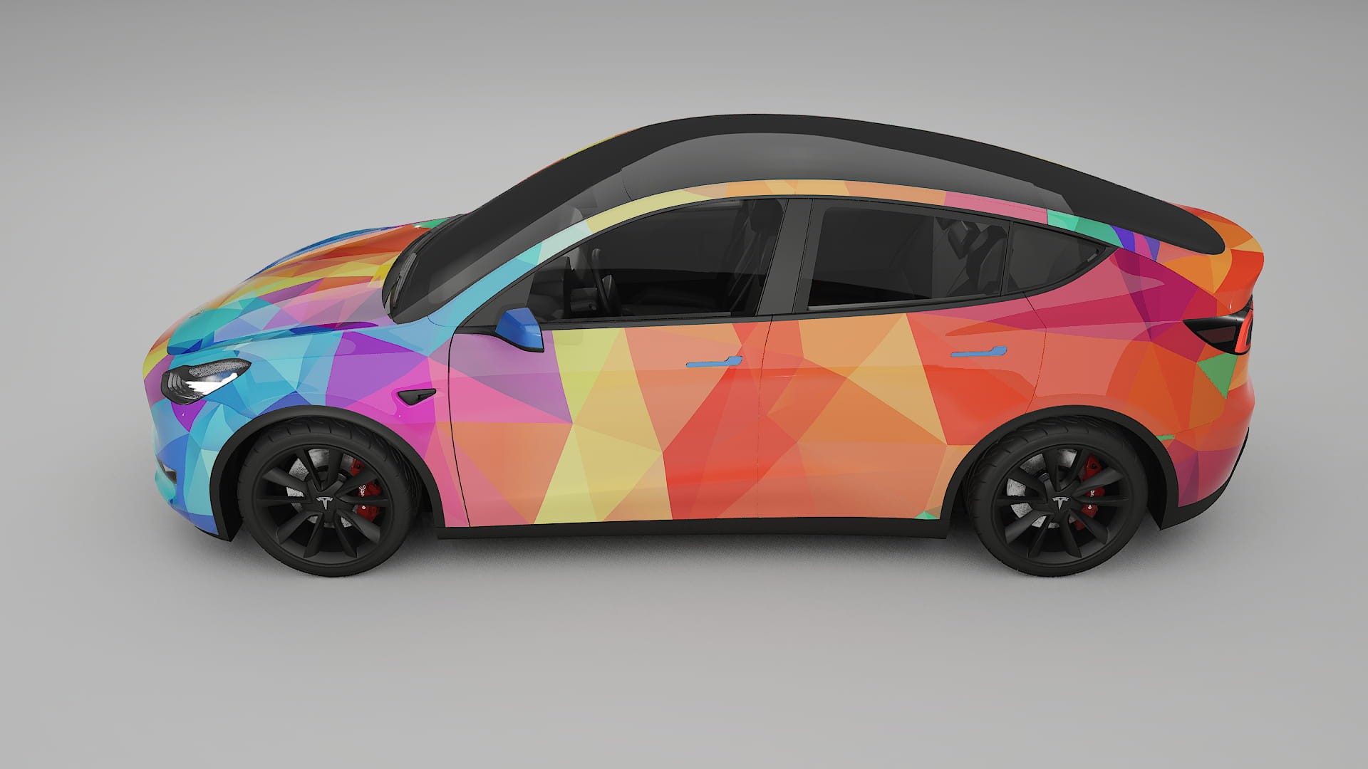 Tesla Model Y VECTOR VIBE – Designad Wrap PPF-sats i utskrivbar polyuretanfilm