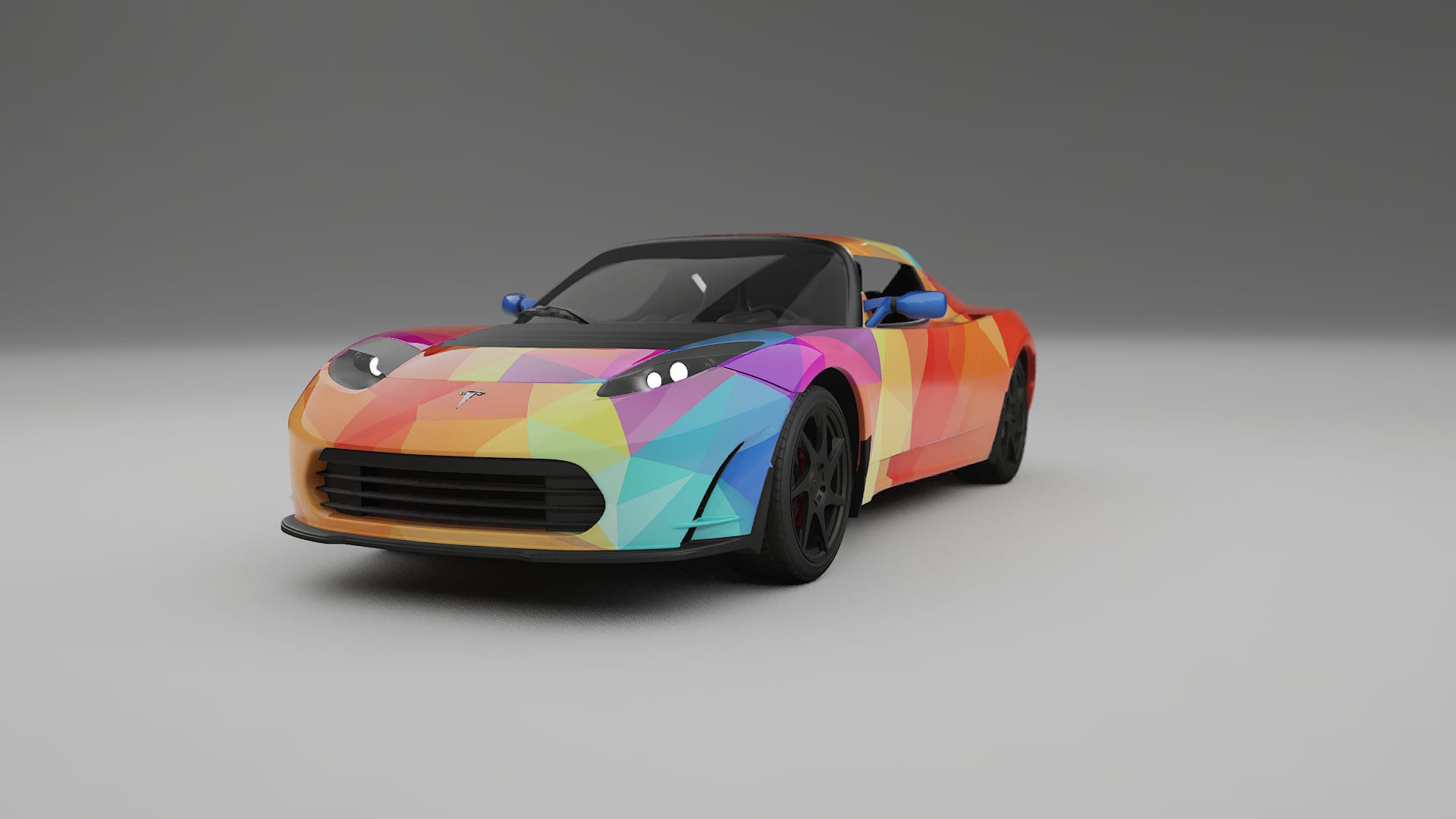 Tesla Roadster 2.5 VECTOR VIBE – Designad Wrap PPF-sats i utskrivbar polyuretanfilm