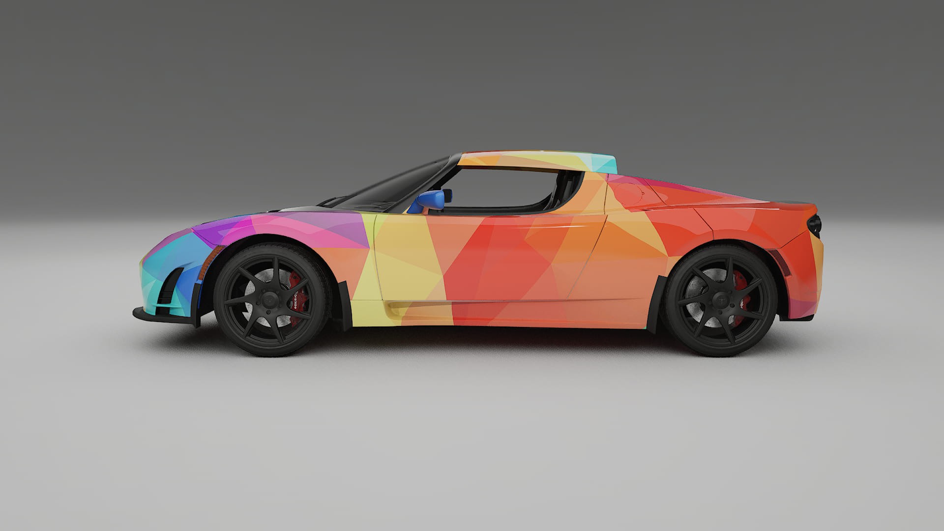 Tesla Roadster 2.5 VECTOR VIBE – Designad Wrap PPF-sats i utskrivbar polyuretanfilm