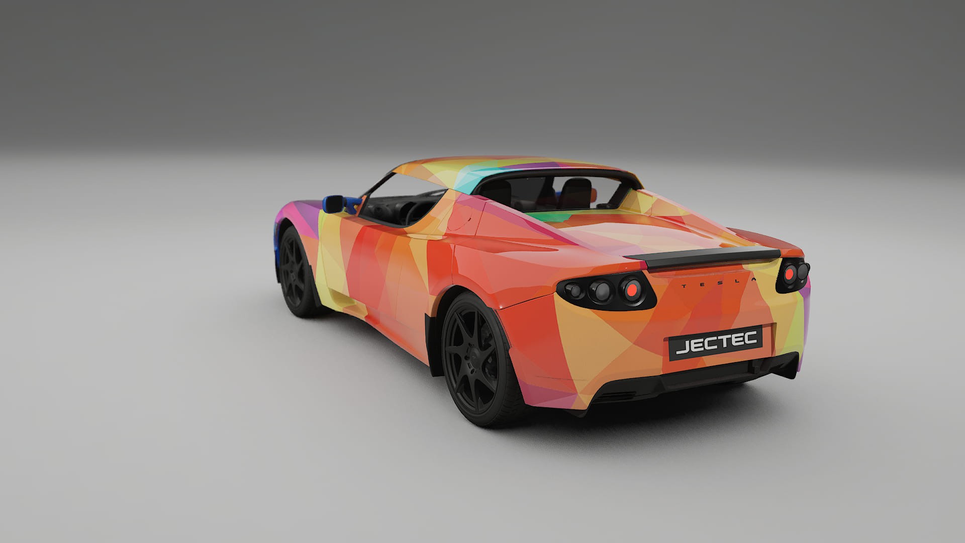 Tesla Roadster 2.5 VECTOR VIBE – Designad Wrap PPF-sats i utskrivbar polyuretanfilm