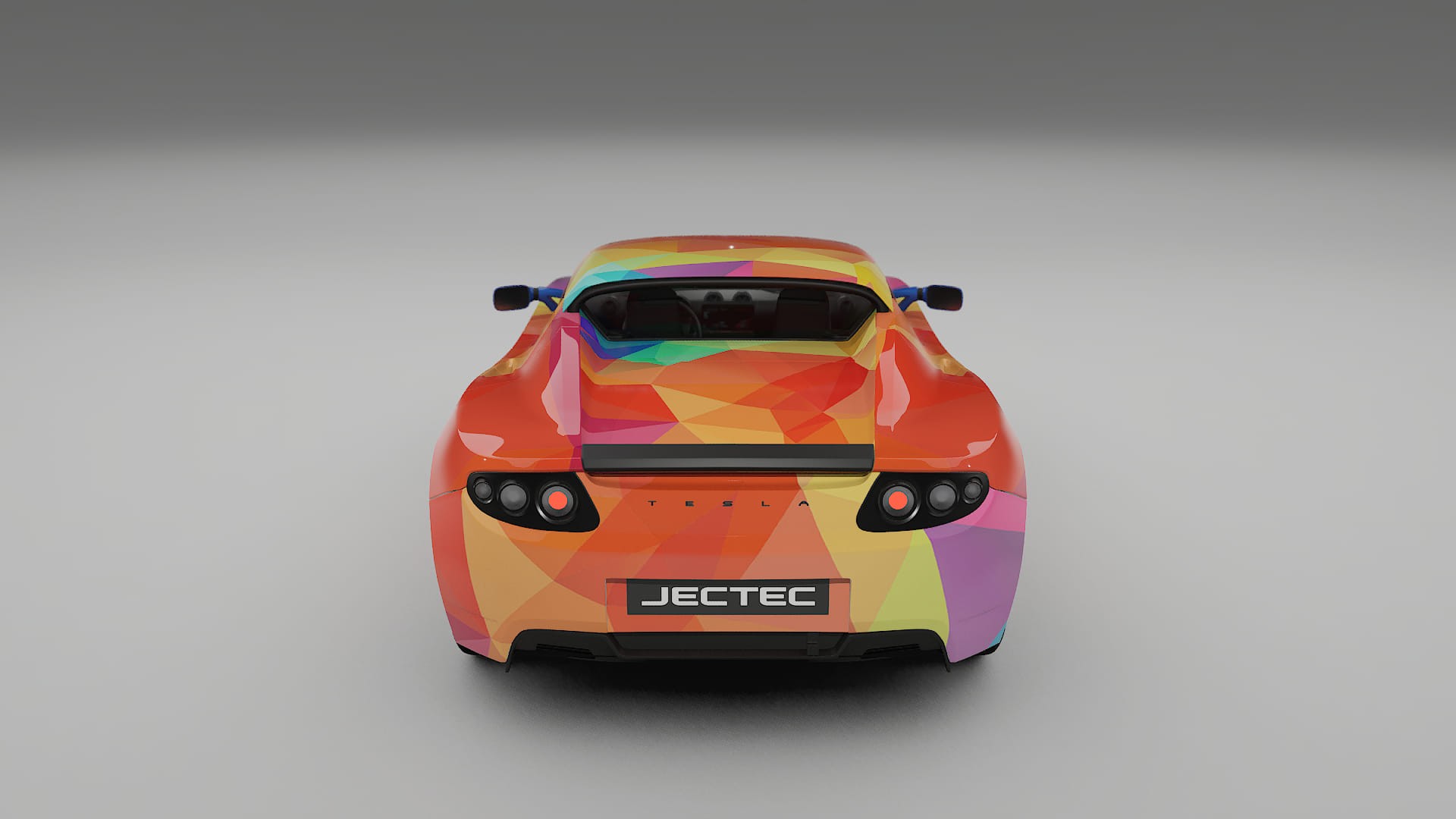 Tesla Roadster 2.5 VECTOR VIBE – Designad Wrap PPF-sats i utskrivbar polyuretanfilm