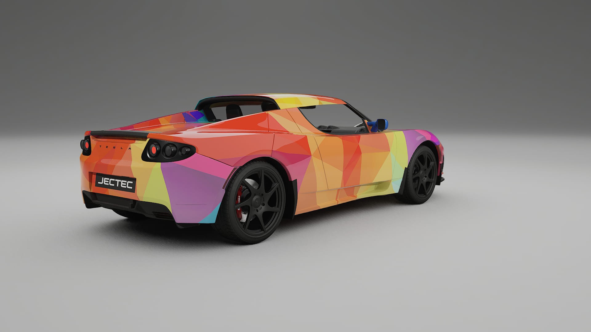 Tesla Roadster 2.5 VECTOR VIBE – Designad Wrap PPF-sats i utskrivbar polyuretanfilm