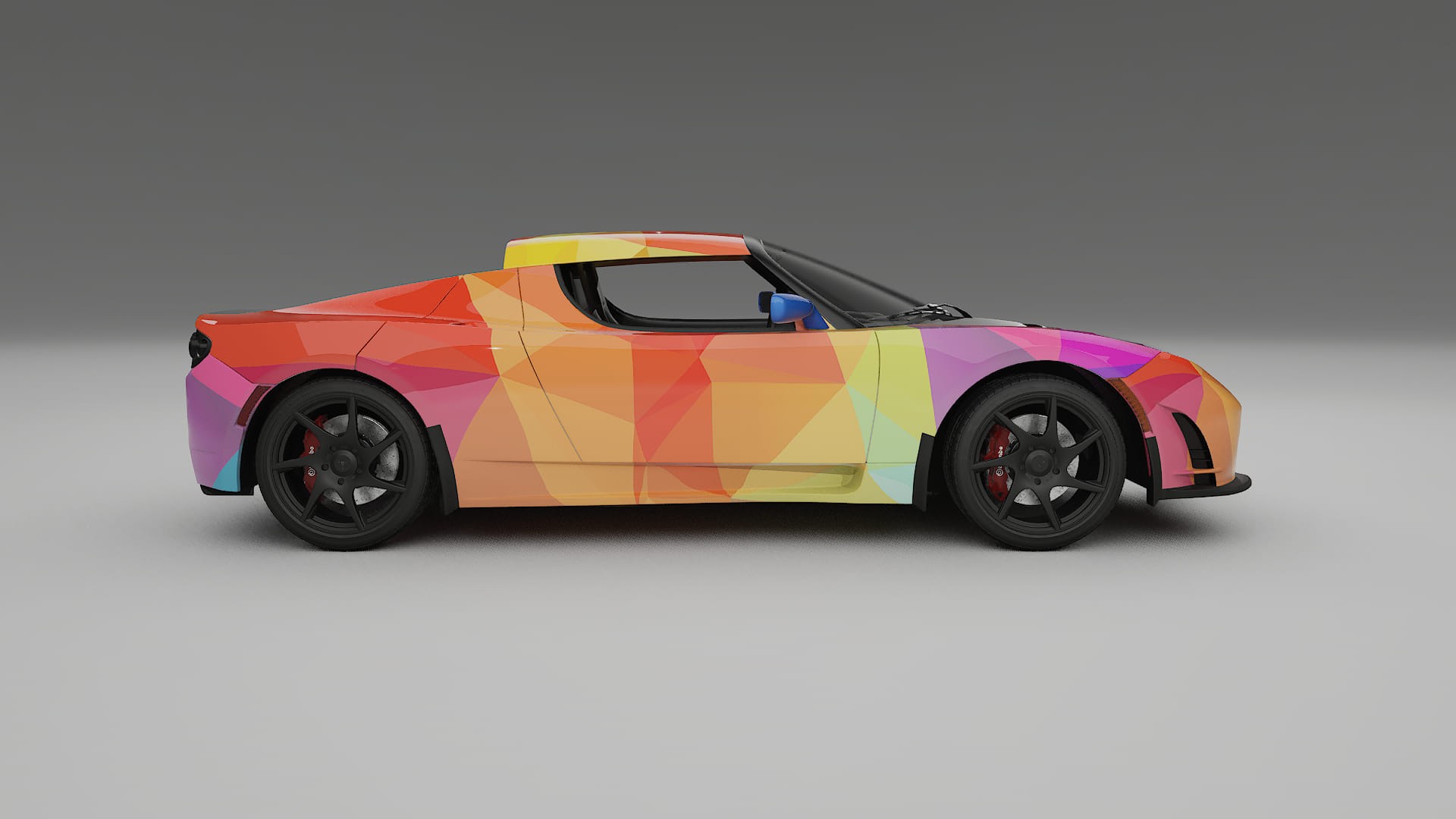 Tesla Roadster 2.5 VECTOR VIBE – Designad Wrap PPF-sats i utskrivbar polyuretanfilm