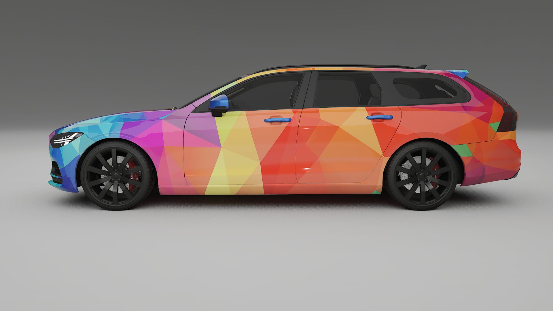 Volvo V90 P5 VECTOR VIBE – Designad Wrap PPF-sats i utskrivbar polyuretanfilm