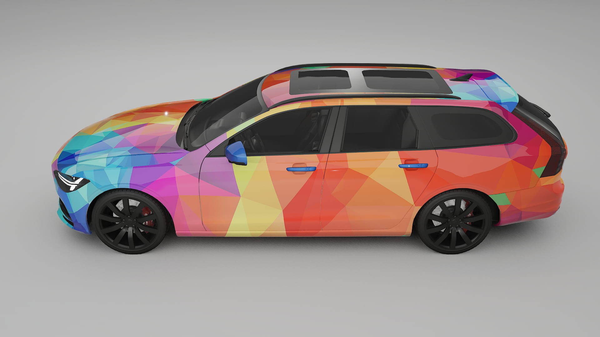 Volvo V90 P5 VECTOR VIBE – Designad Wrap PPF-sats i utskrivbar polyuretanfilm