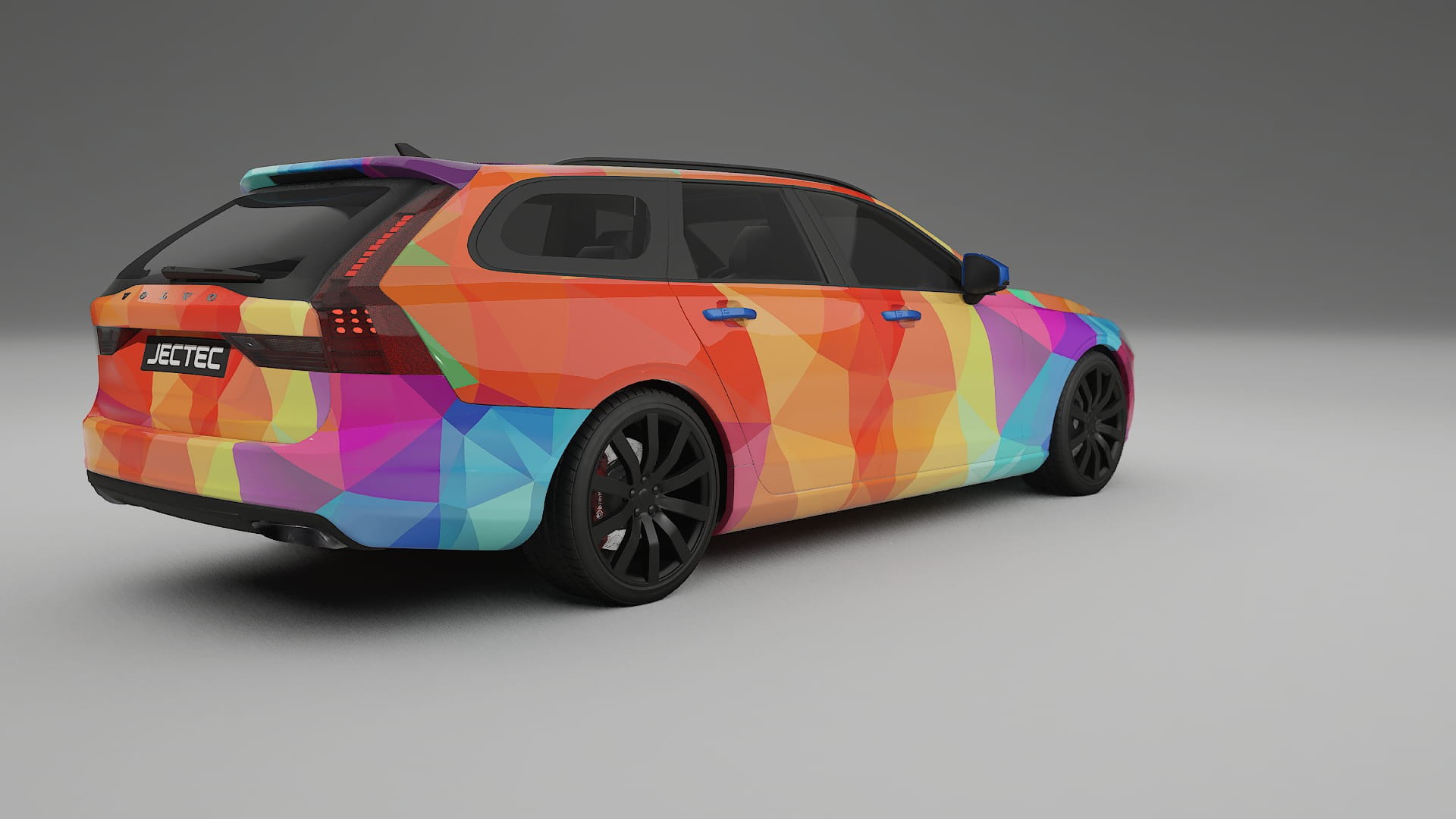 Volvo V90 P5 VECTOR VIBE – Designad Wrap PPF-sats i utskrivbar polyuretanfilm