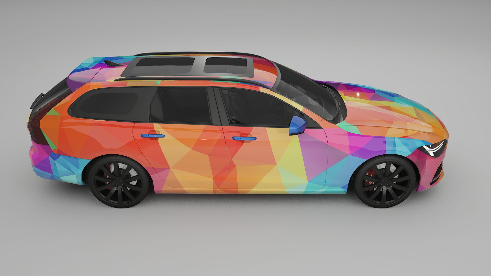 Volvo V90 P5 VECTOR VIBE – Designad Wrap PPF-sats i utskrivbar polyuretanfilm