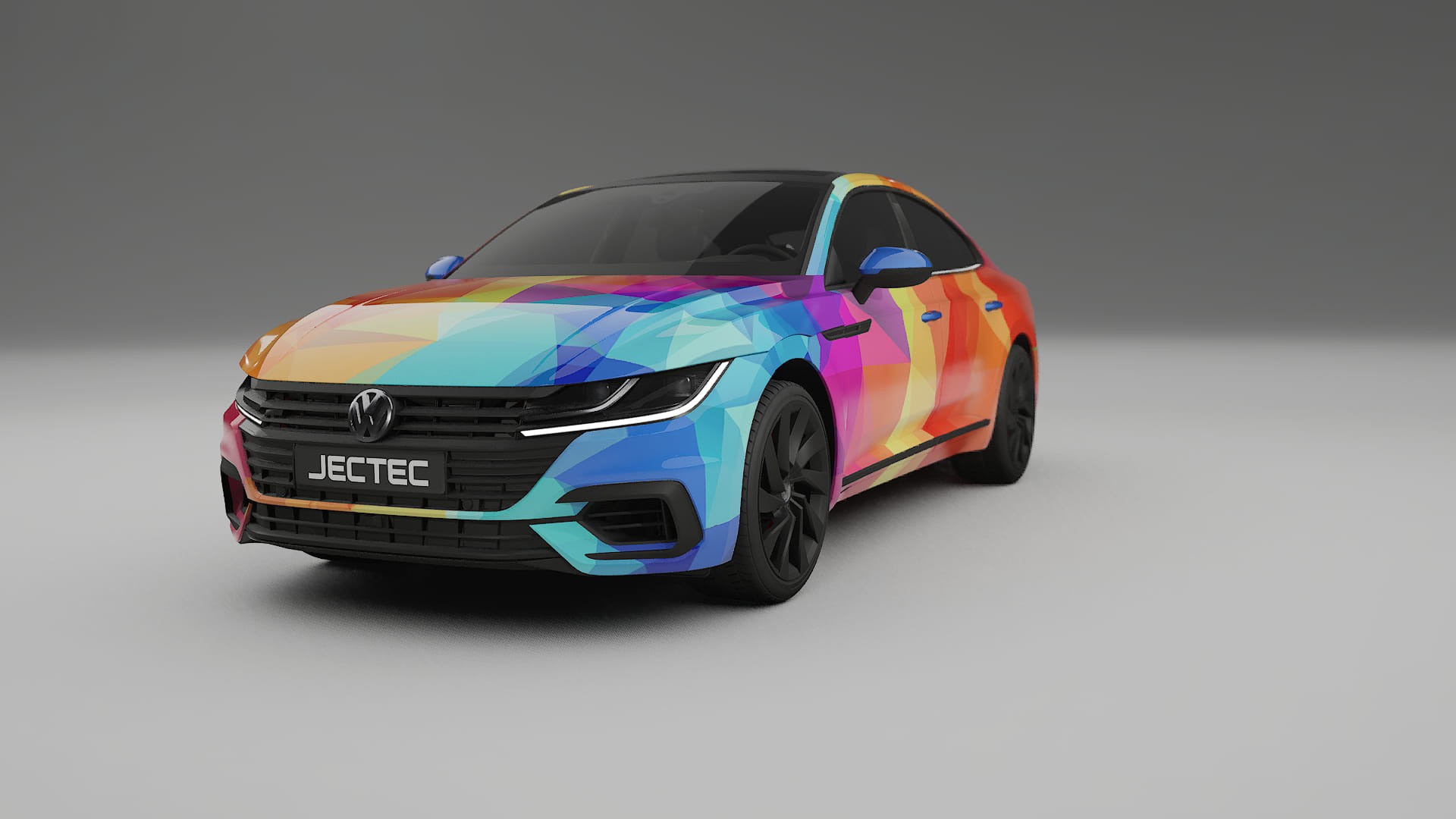 VW Arteon R 3H prefacelift pre-LCI VECTOR VIBE – Designad Wrap PPF-sats i utskrivbar polyuretanfilm