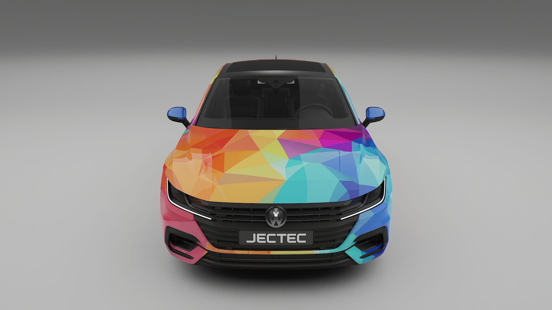 VW Arteon R 3H prefacelift pre-LCI VECTOR VIBE – Designad Wrap PPF-sats i utskrivbar polyuretanfilm