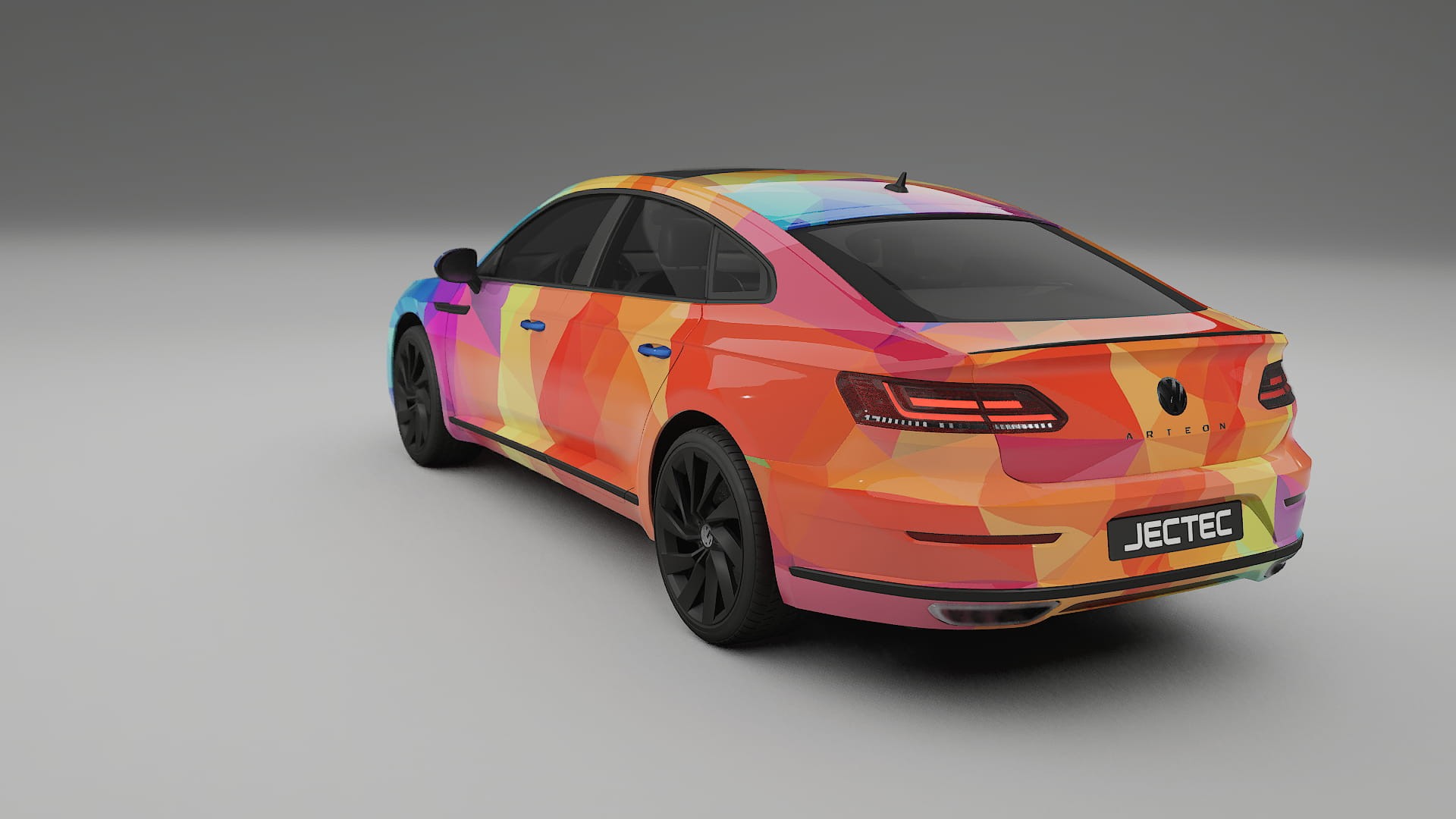 VW Arteon R 3H prefacelift pre-LCI VECTOR VIBE – Designad Wrap PPF-sats i utskrivbar polyuretanfilm