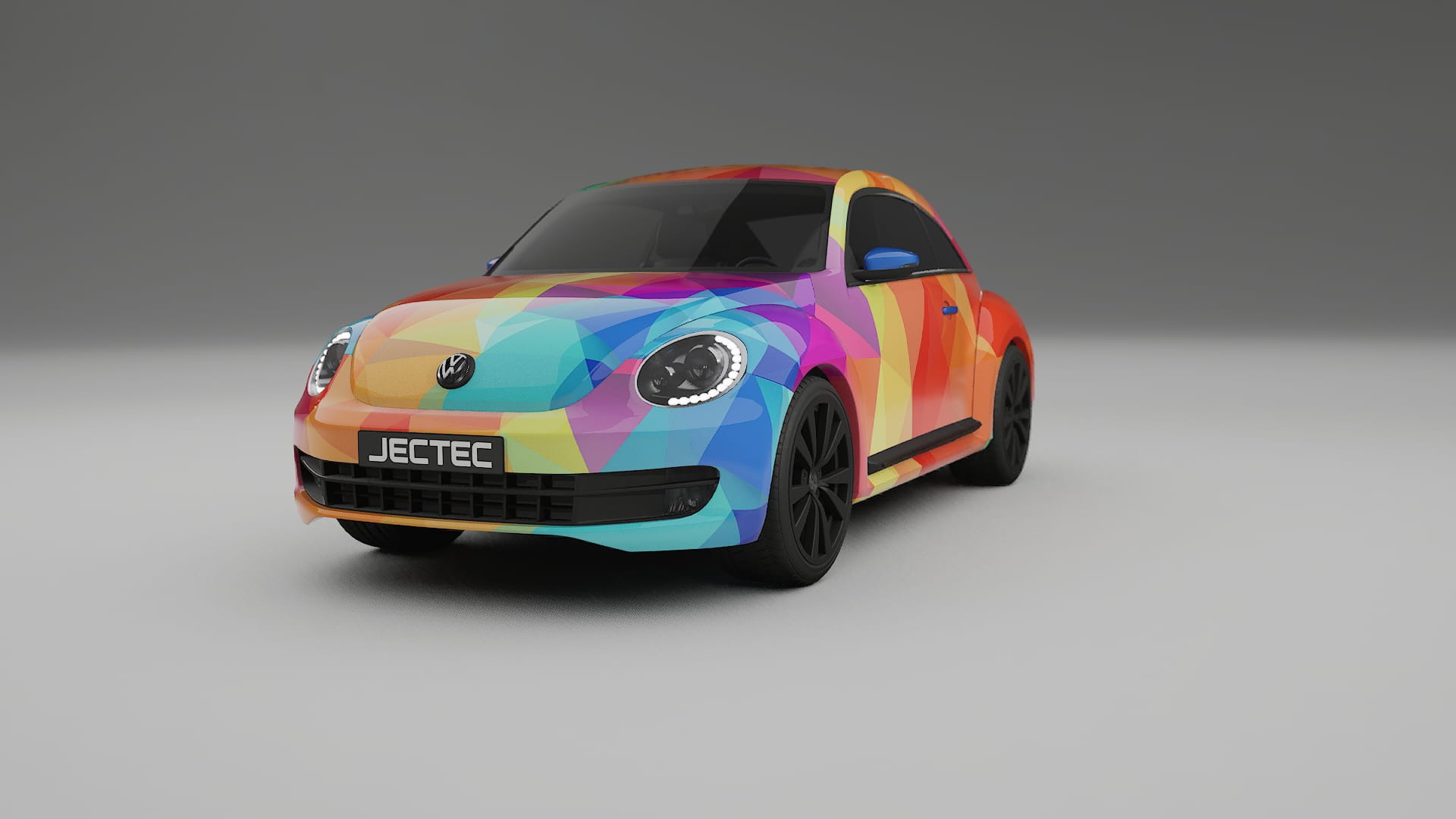VW Beetle A5 prefacelift pre-LCI VECTOR VIBE – Designad Wrap PPF-sats i utskrivbar polyuretanfilm