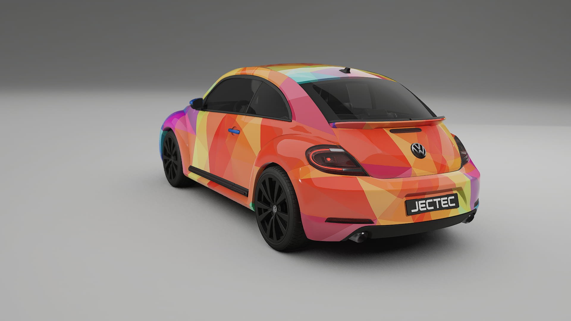 VW Beetle A5 prefacelift pre-LCI VECTOR VIBE – Designad Wrap PPF-sats i utskrivbar polyuretanfilm