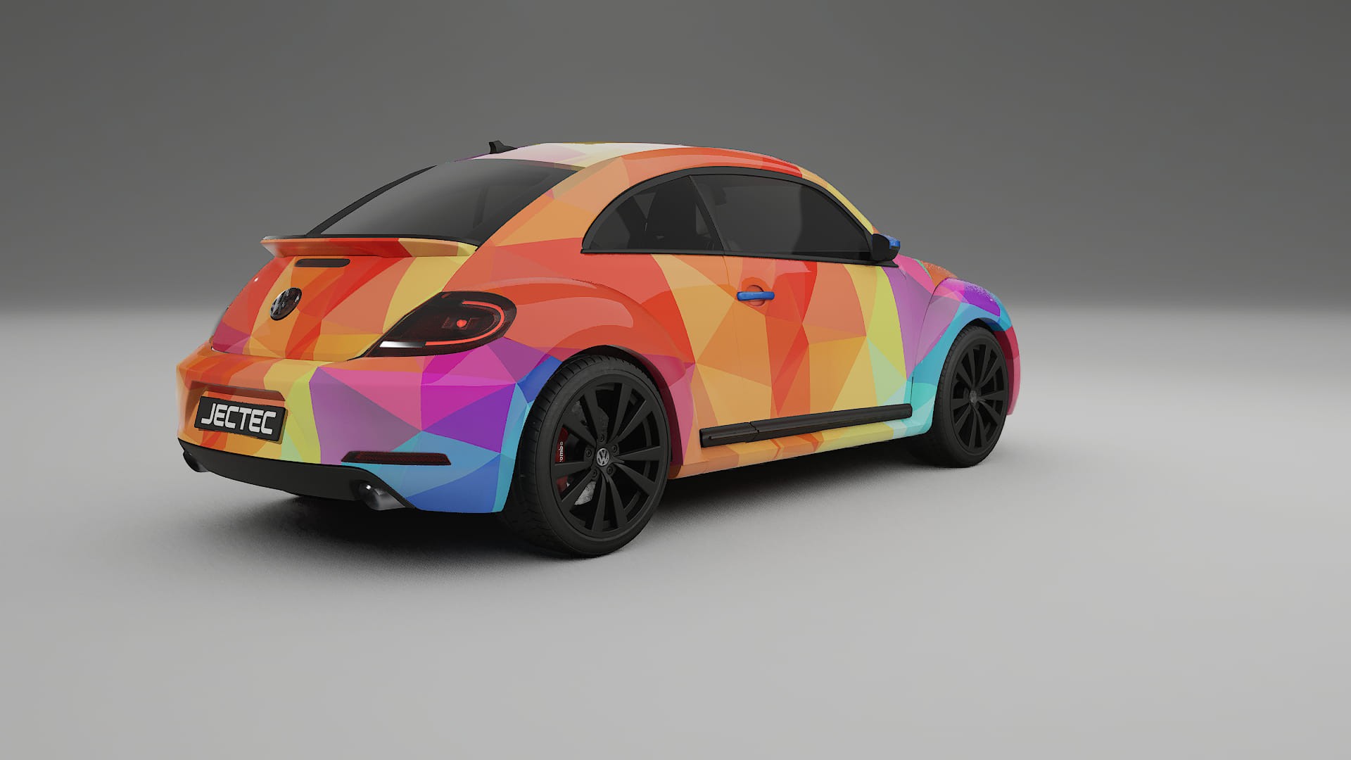 VW Beetle A5 prefacelift pre-LCI VECTOR VIBE – Designad Wrap PPF-sats i utskrivbar polyuretanfilm