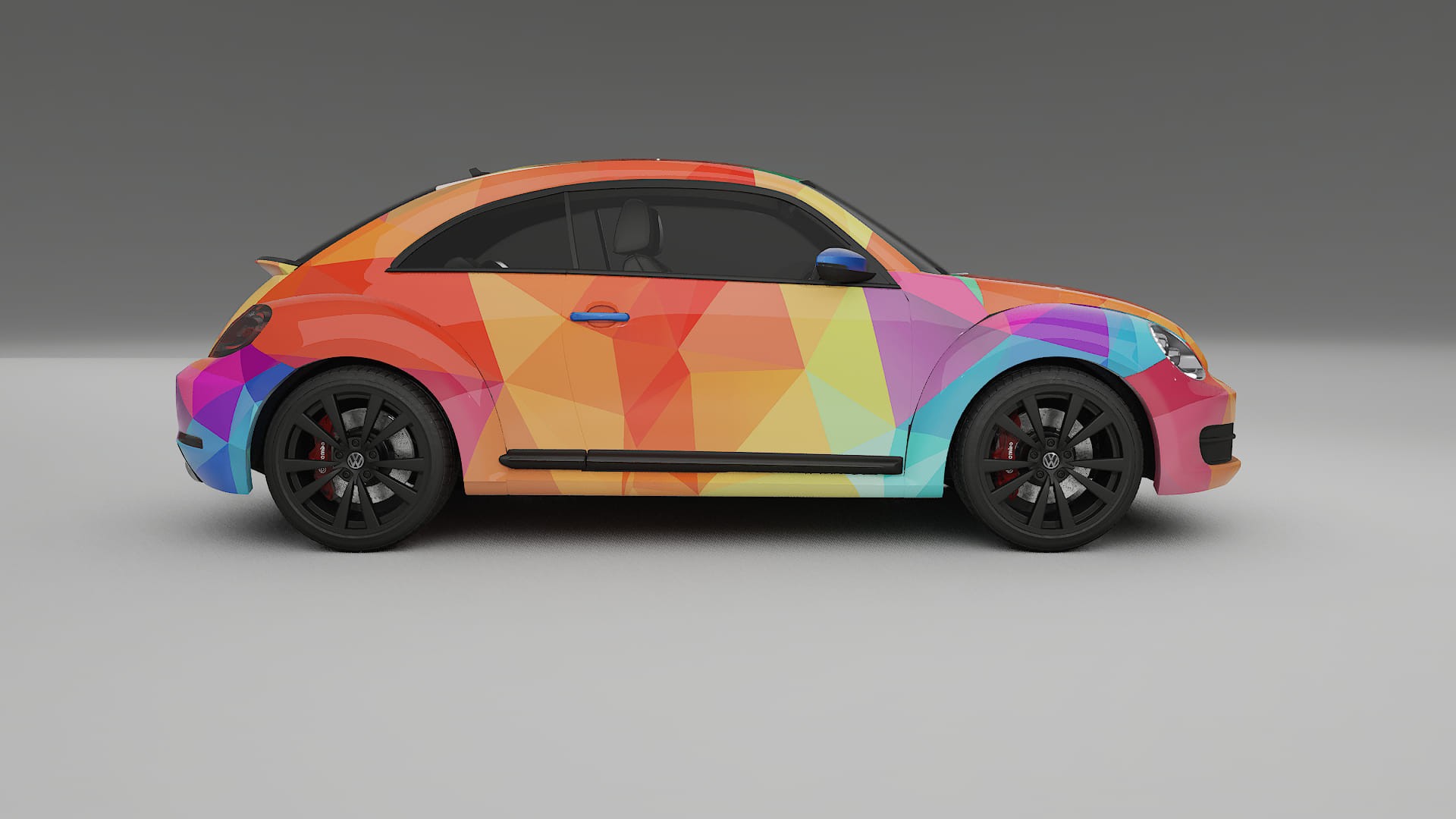 VW Beetle A5 prefacelift pre-LCI VECTOR VIBE – Designad Wrap PPF-sats i utskrivbar polyuretanfilm