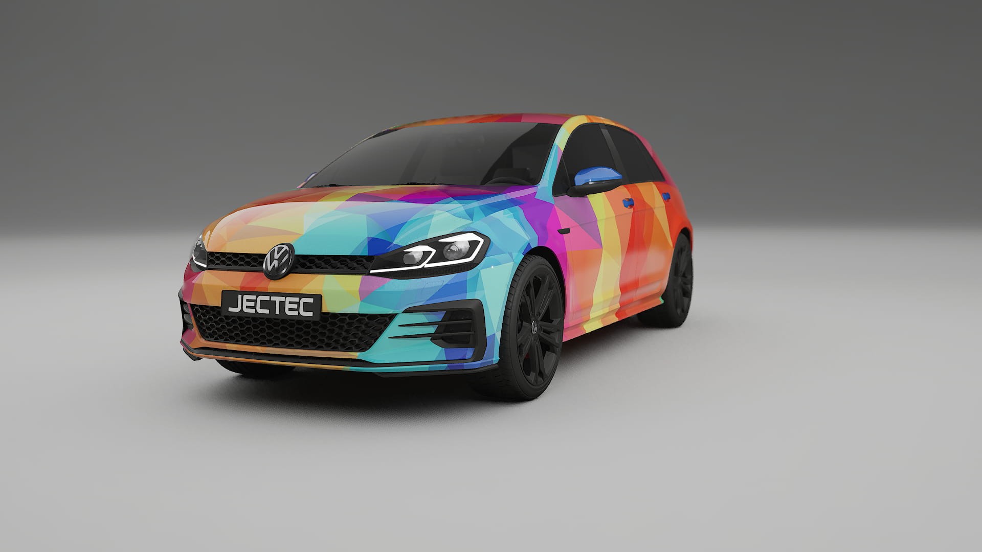VW Golf Mk7 VECTOR VIBE – Designad Wrap PPF-sats i utskrivbar polyuretanfilm