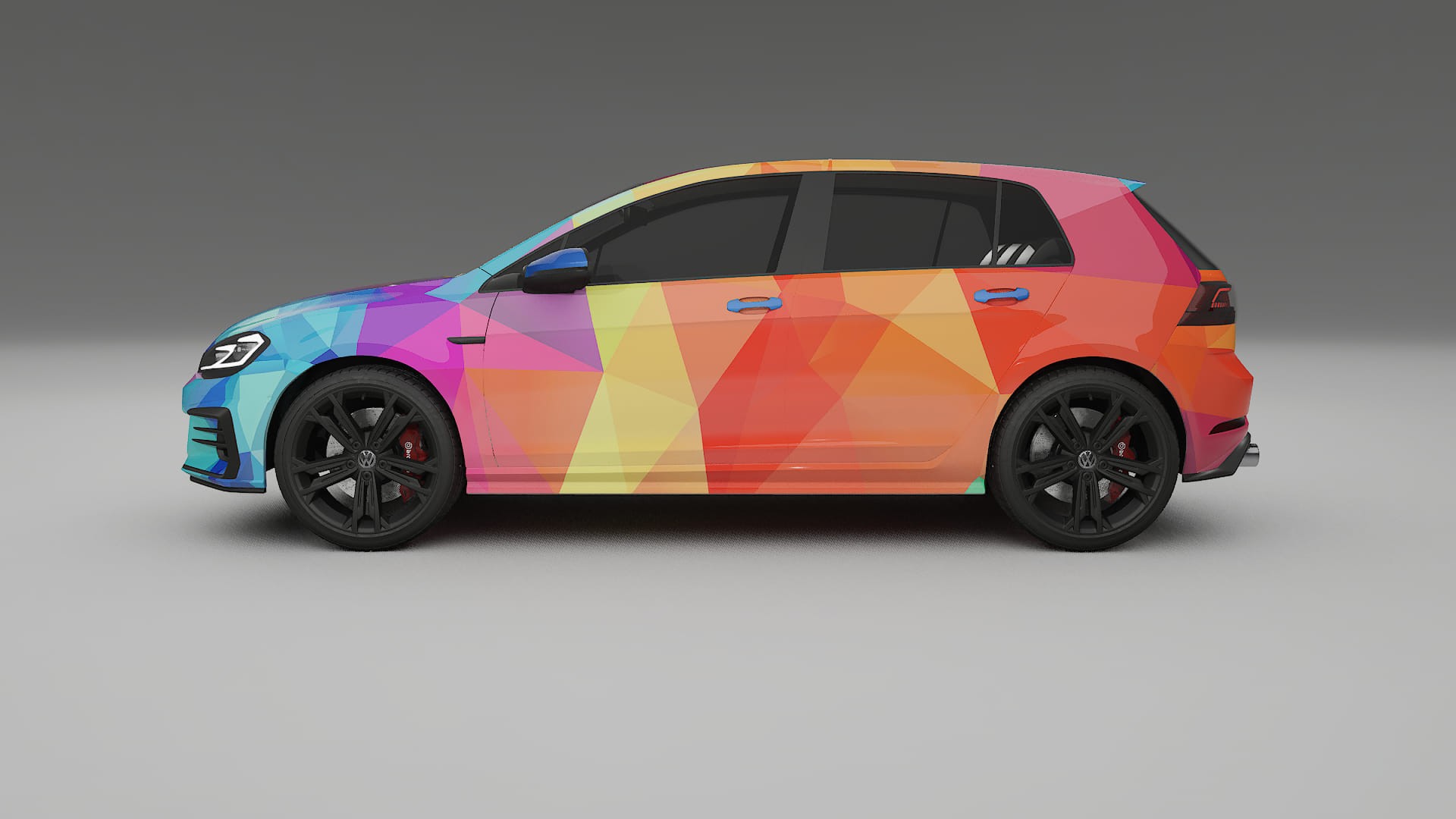 VW Golf Mk7 VECTOR VIBE – Designad Wrap PPF-sats i utskrivbar polyuretanfilm