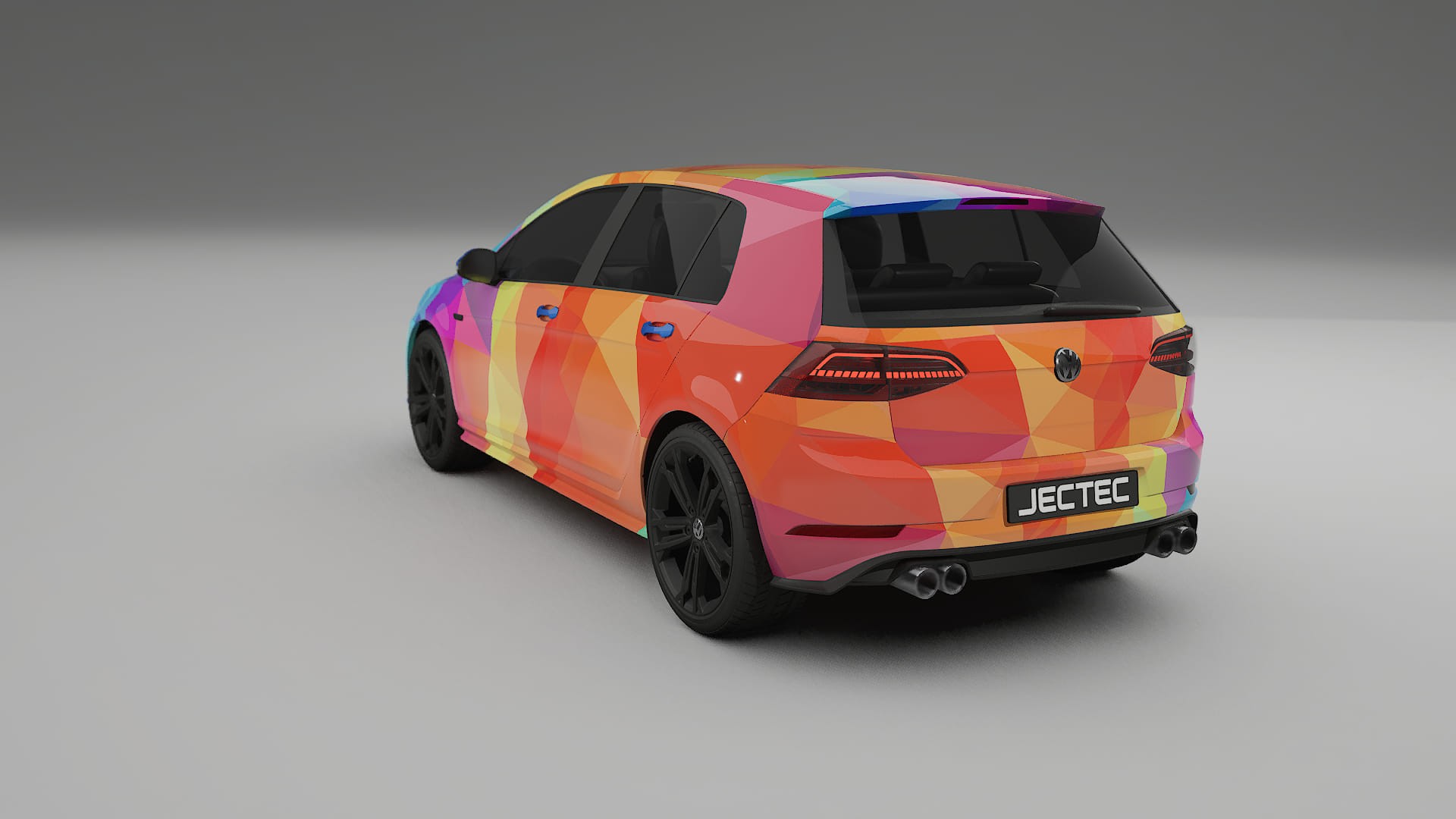 VW Golf Mk7 VECTOR VIBE – Designad Wrap PPF-sats i utskrivbar polyuretanfilm