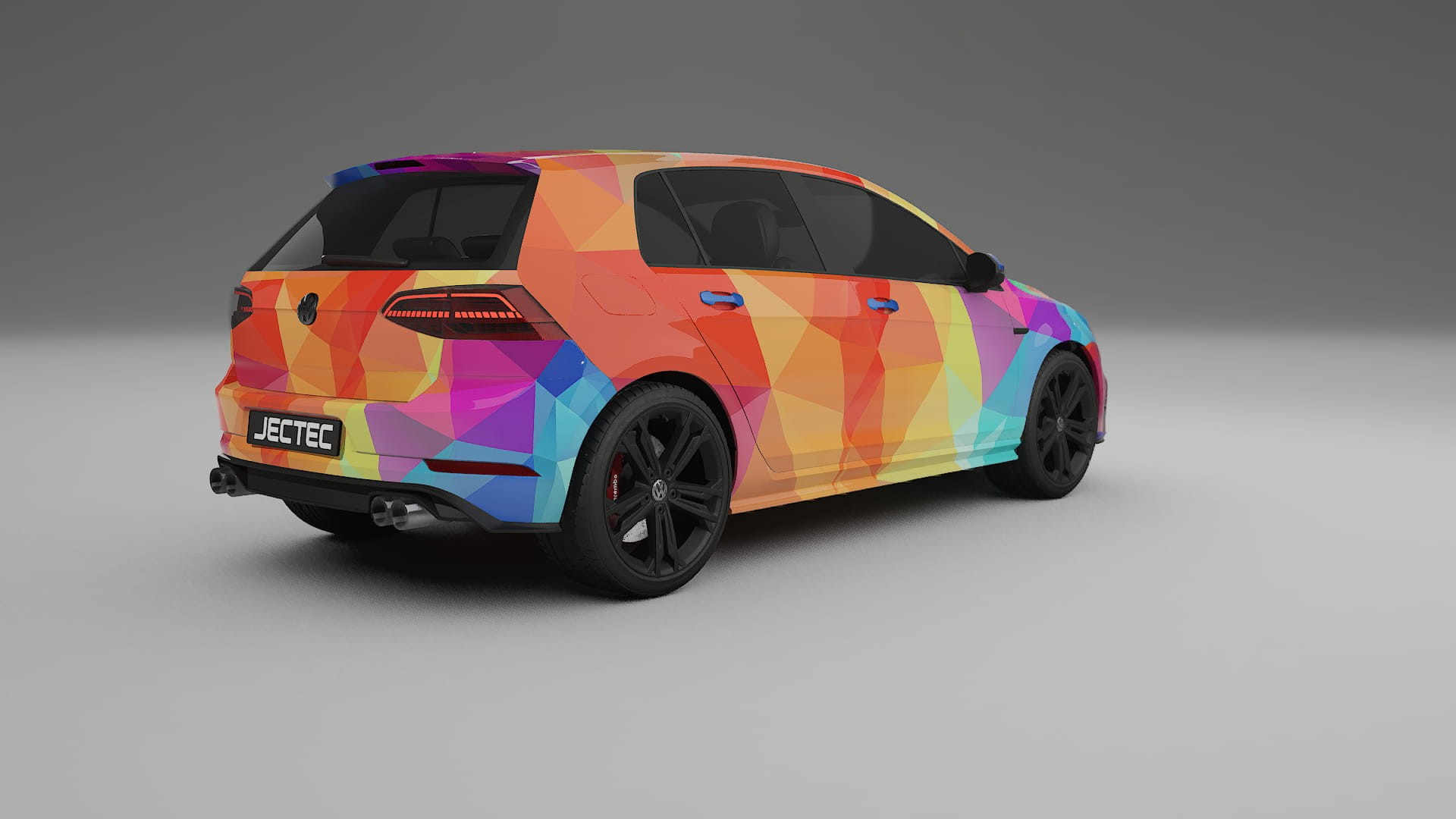 VW Golf Mk7 VECTOR VIBE – Designad Wrap PPF-sats i utskrivbar polyuretanfilm