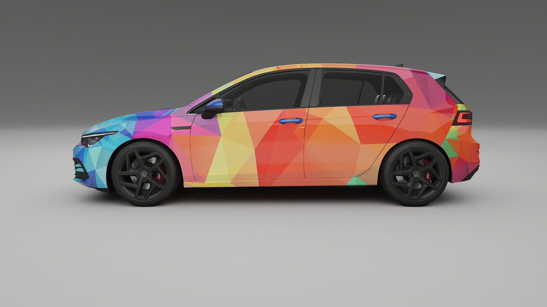 VW Golf Mk8 VECTOR VIBE – Designad Wrap PPF-sats i utskrivbar polyuretanfilm