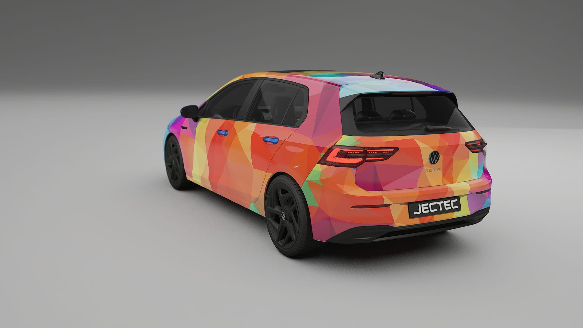 VW Golf Mk8 VECTOR VIBE – Designad Wrap PPF-sats i utskrivbar polyuretanfilm