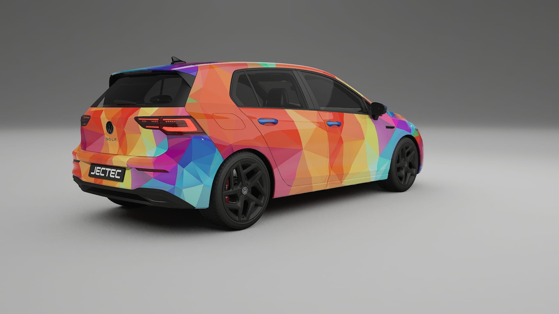 VW Golf Mk8 VECTOR VIBE – Designad Wrap PPF-sats i utskrivbar polyuretanfilm