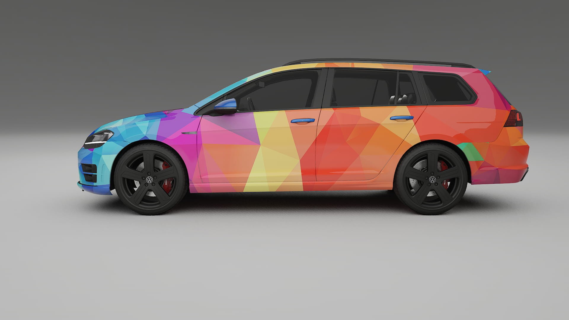 VW Golf Variant Mk7 VECTOR VIBE – Designad Wrap PPF-sats i utskrivbar polyuretanfilm