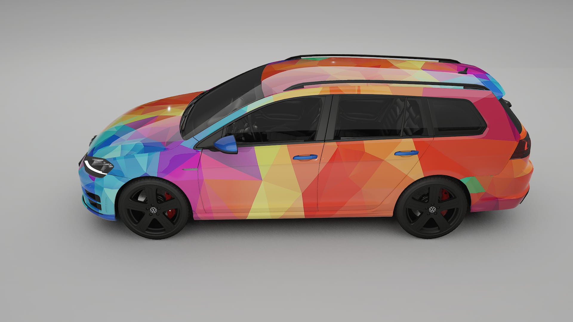 VW Golf Variant Mk7 VECTOR VIBE – Designad Wrap PPF-sats i utskrivbar polyuretanfilm