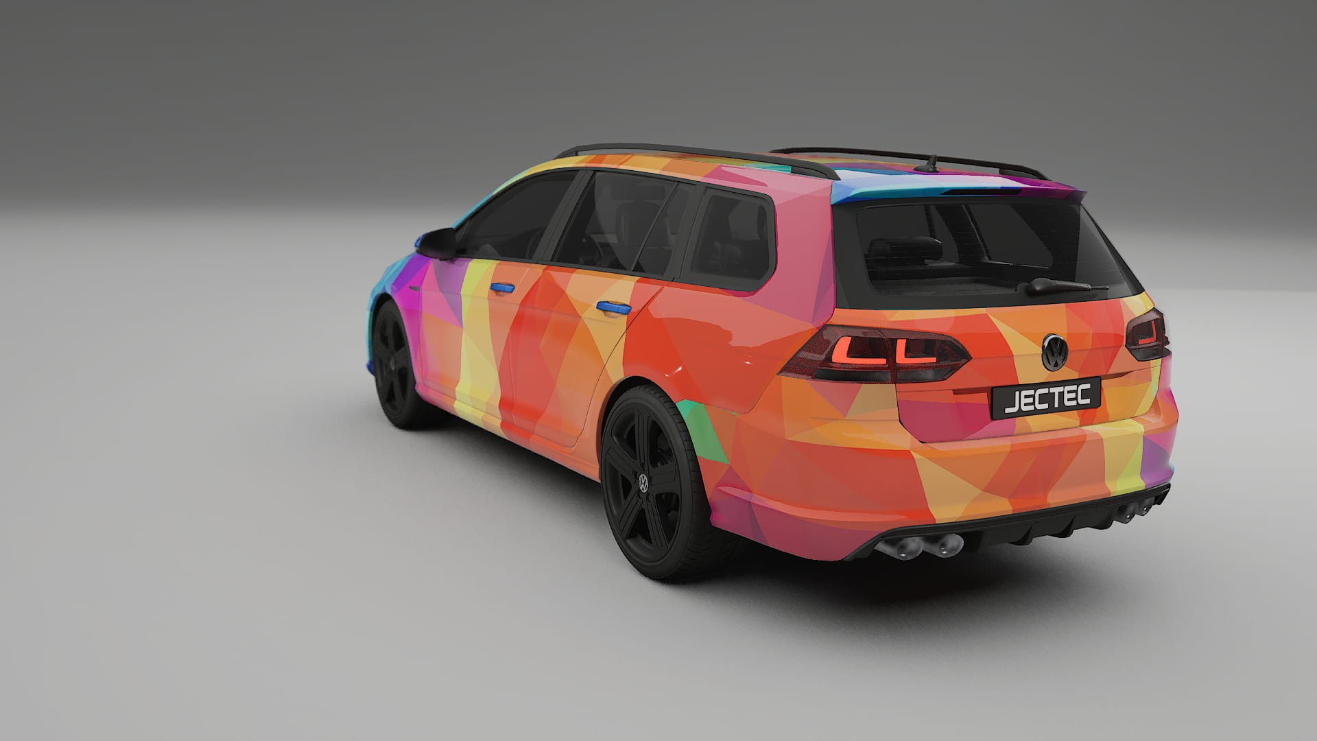 VW Golf Variant Mk7 VECTOR VIBE – Designad Wrap PPF-sats i utskrivbar polyuretanfilm