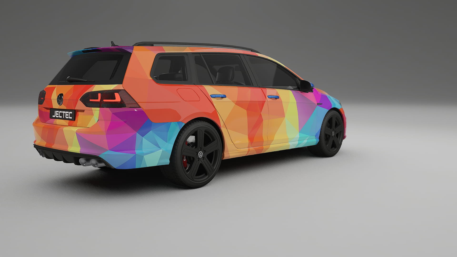 VW Golf Variant Mk7 VECTOR VIBE – Designad Wrap PPF-sats i utskrivbar polyuretanfilm