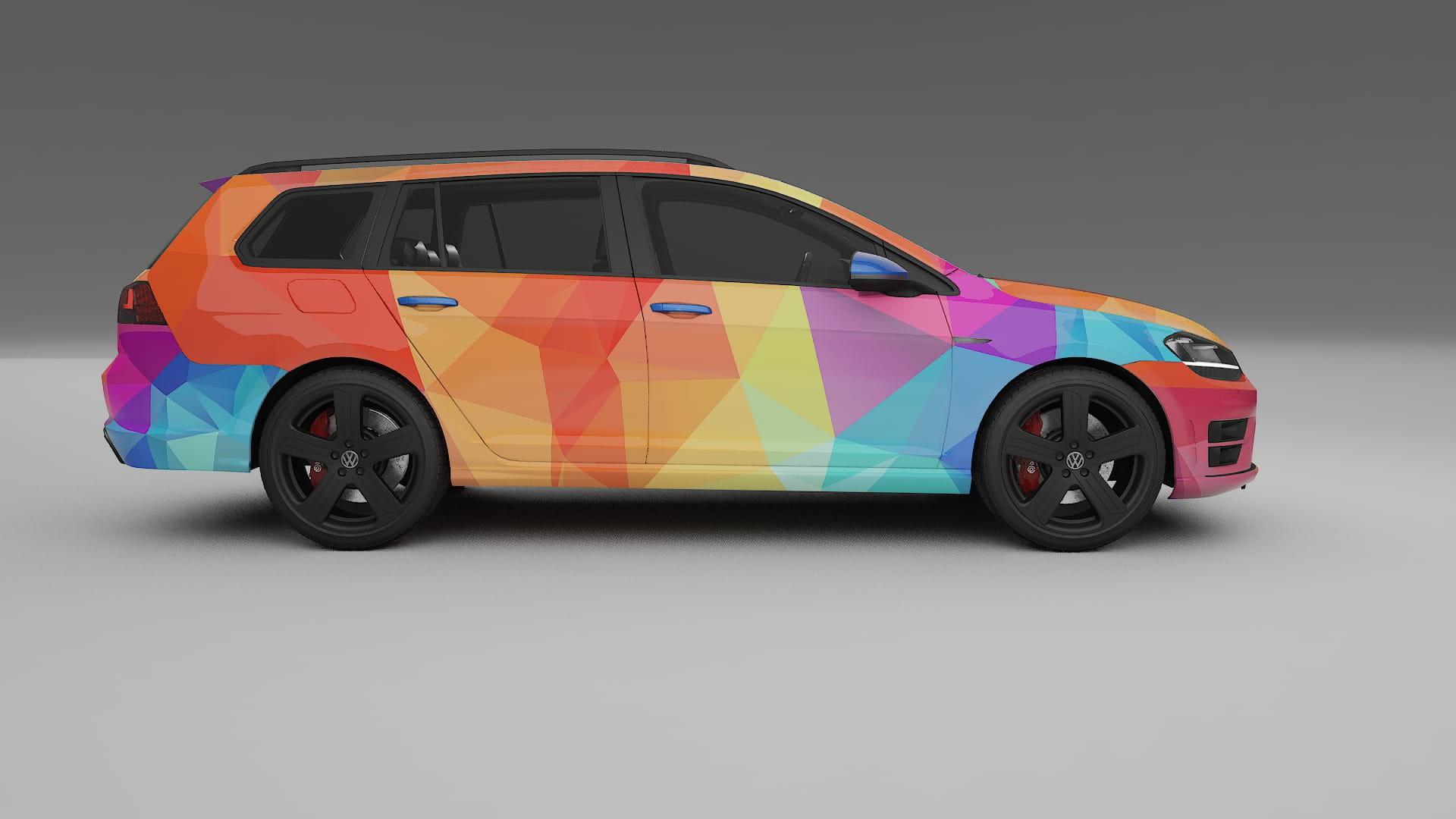 VW Golf Variant Mk7 VECTOR VIBE – Designad Wrap PPF-sats i utskrivbar polyuretanfilm